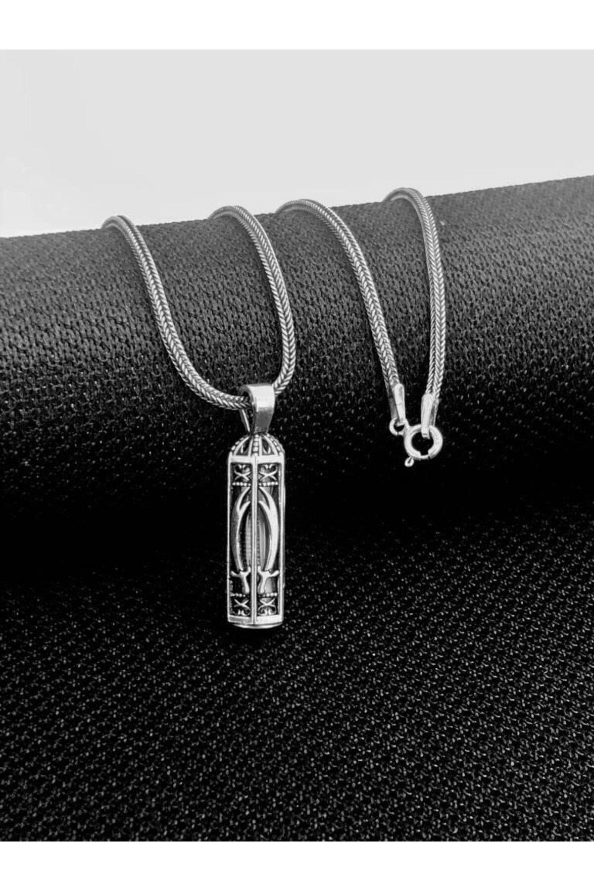 shop Zülfikar Kebir Dualı Cevşen 925 Ayar Gümüş Erkek Kolye