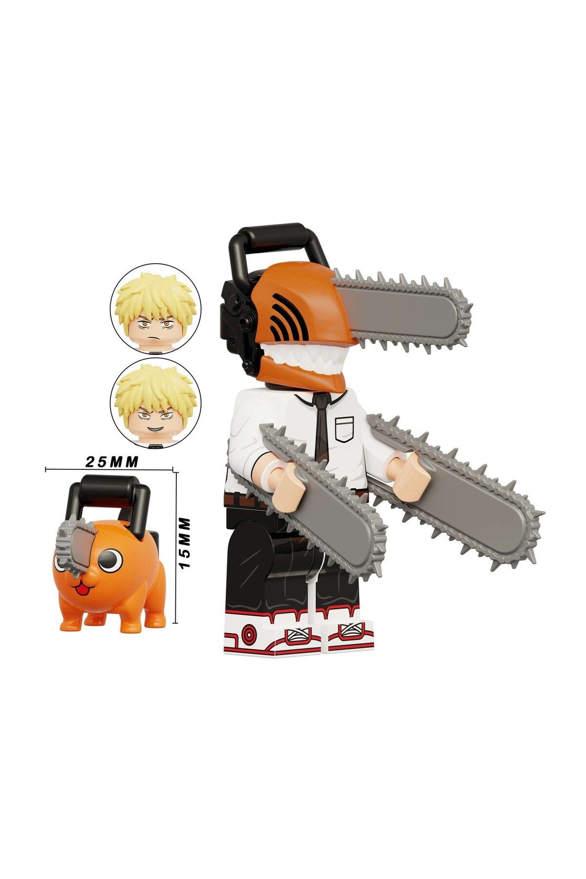 myminitoys chainsaw man anime mini figür Denji Pochita X-382