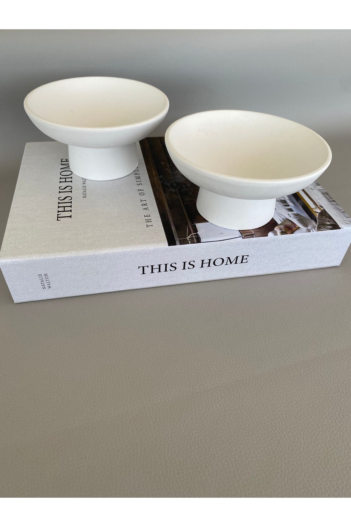 SELAR HOME DECOR Dekoratif Ayaklı Kase tarzı Obje 2'li