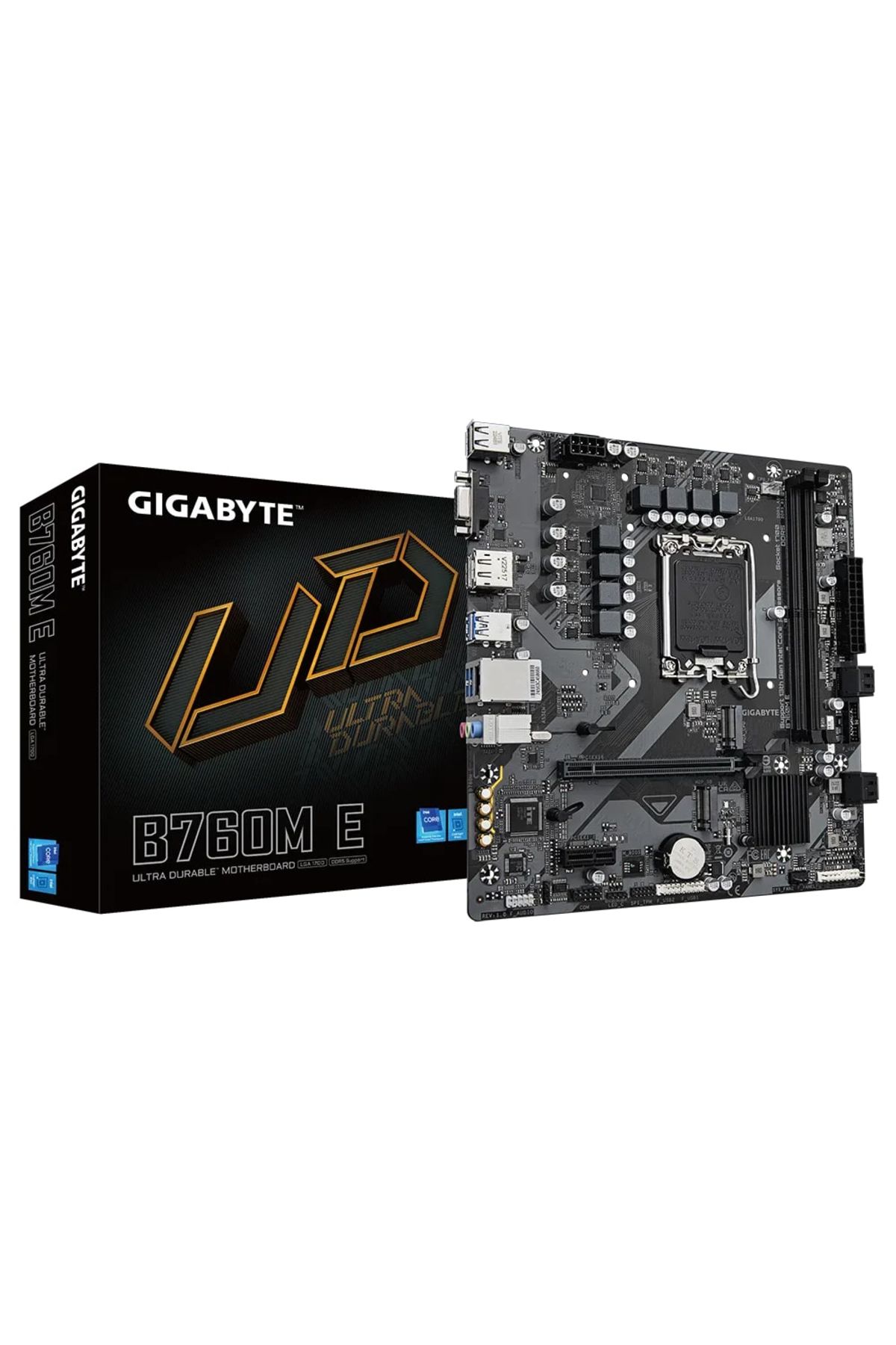 Gigabyte B760M-E Intel B760 Soket 1700 DDR5 7200MHz mATX Gaming (Oyuncu) Anakart