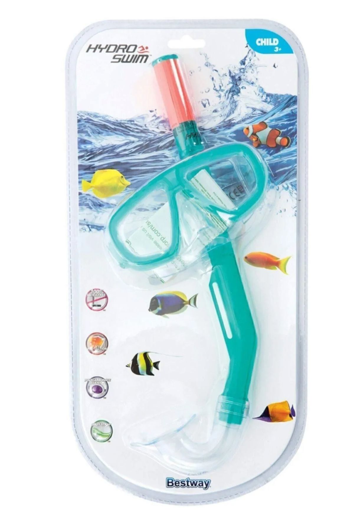 BESTWAY ENZH ONLİNE MARİN Fun Maske ve Şnorkel Set (3+) Turkuaz