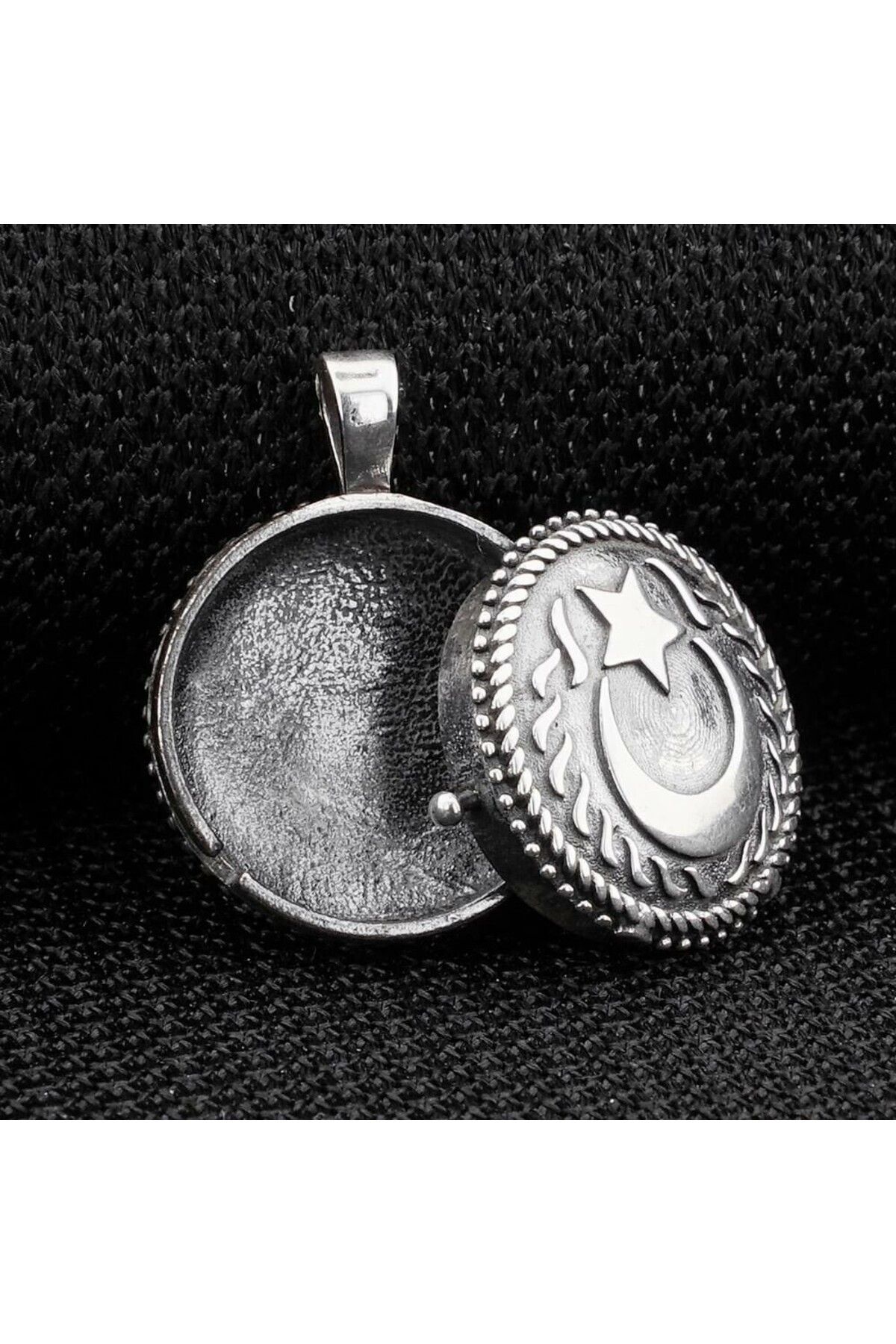 shop Ay Yıldız 925 Ayar Gümüş Erkek Kolye Ucu