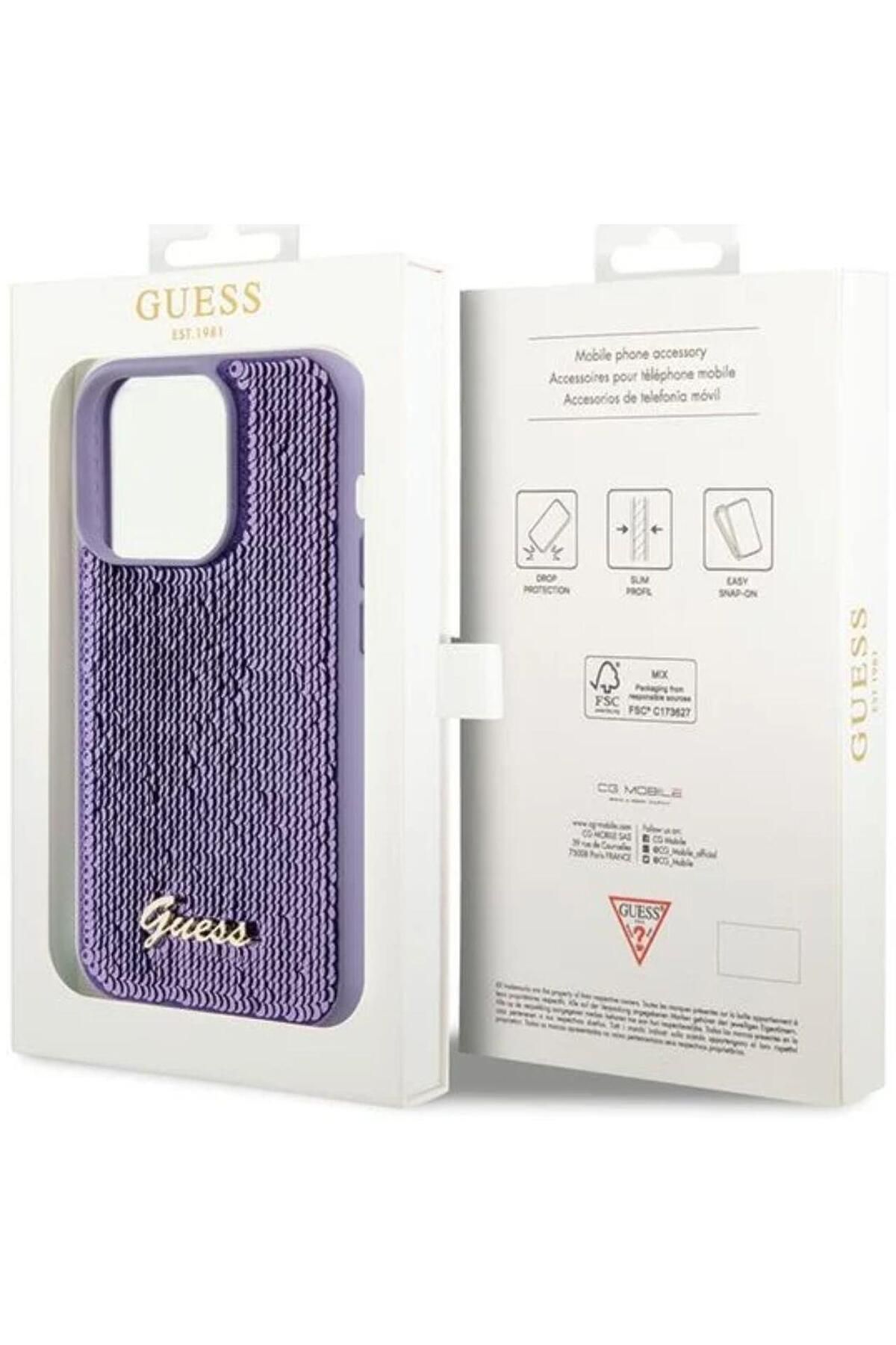 Guess-Husa Sequin Script Logo iPhone 15 Pro Max Mov 8