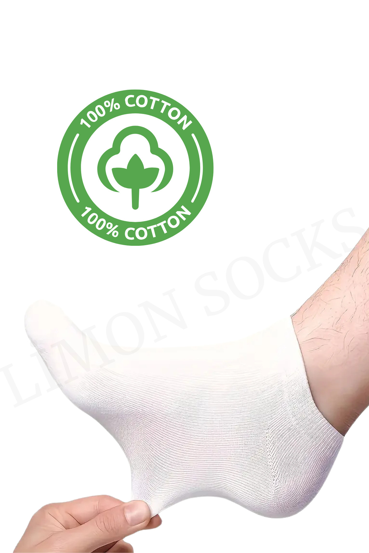10 Çift Pamuklu Penye Likralı Erkek Kadın Patik Çorap — görsel 4 · corap-kadın7