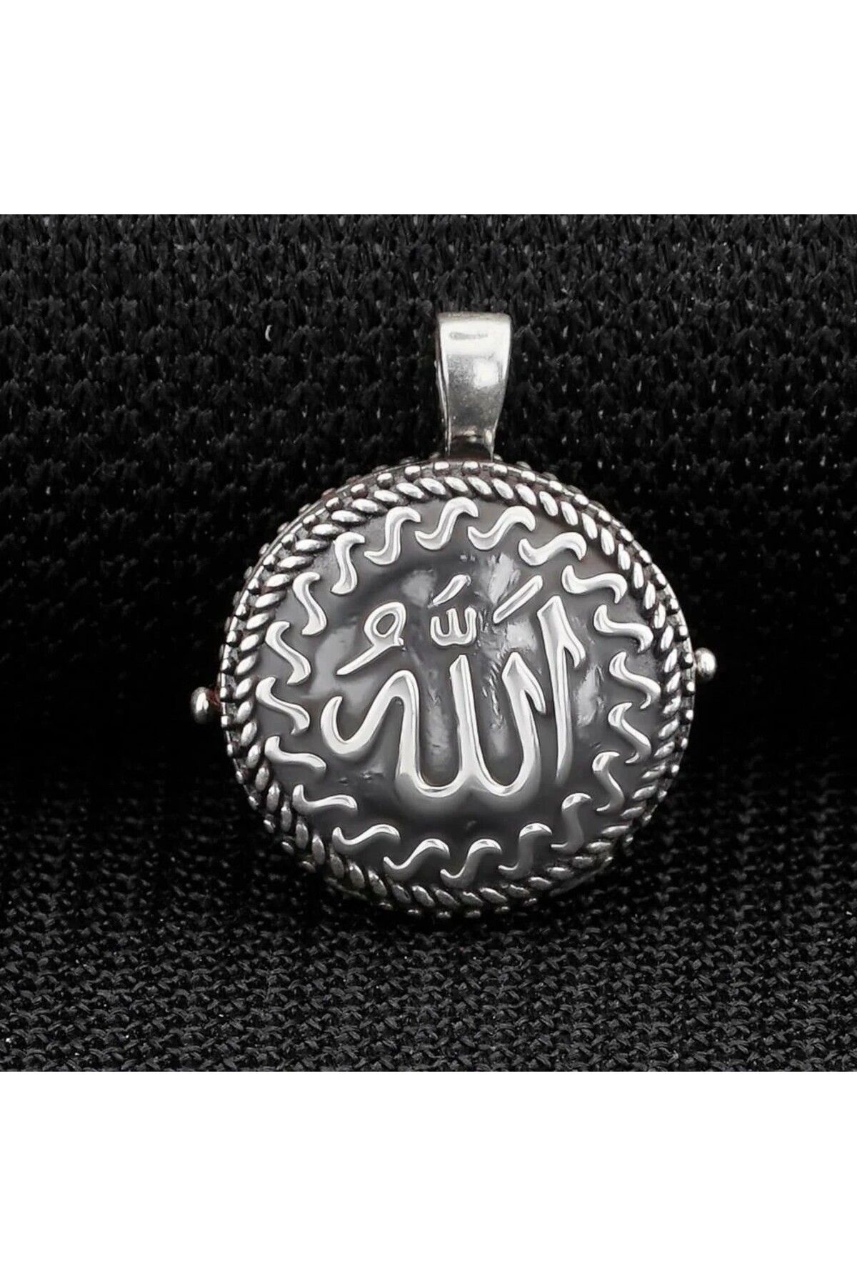 shop Allah Yazılı Çift Taraflı Açılabilir Cevşen 925 Ayar Gümüş Erkek Kolye Ucu