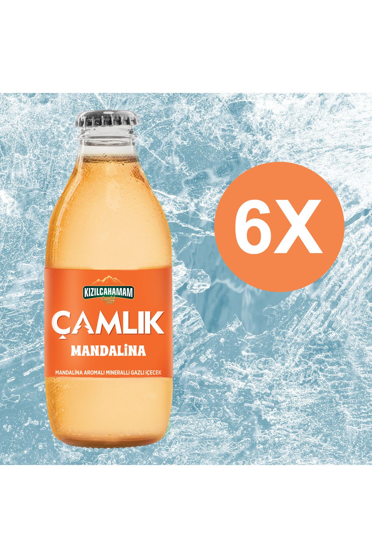 Kızılcahamam Mandalina Aromalı Mineralli Gazlı İçecek 200 ML x 6 Adet