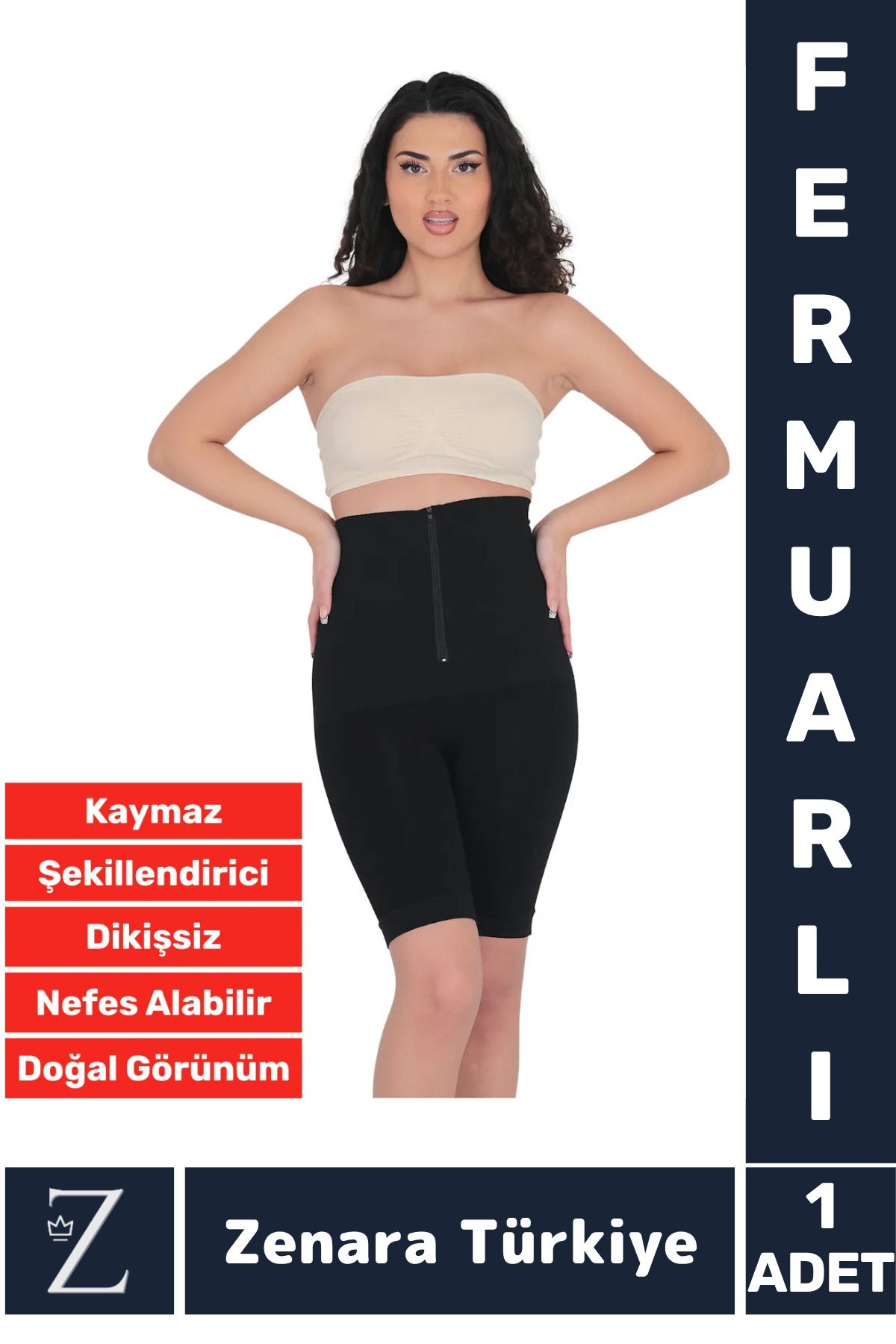 Zenara Özel Üretim Gündelik Vücut Sıkılaştıran İncelten Toparlayan Beden Küçülten Fermuarlı Klasik Korse