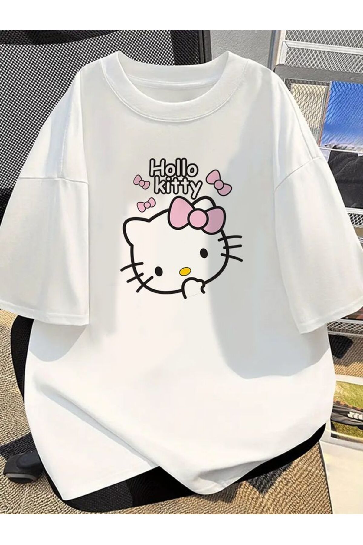 kenoger Unixex Hello Kitty Baskılı T-shirt