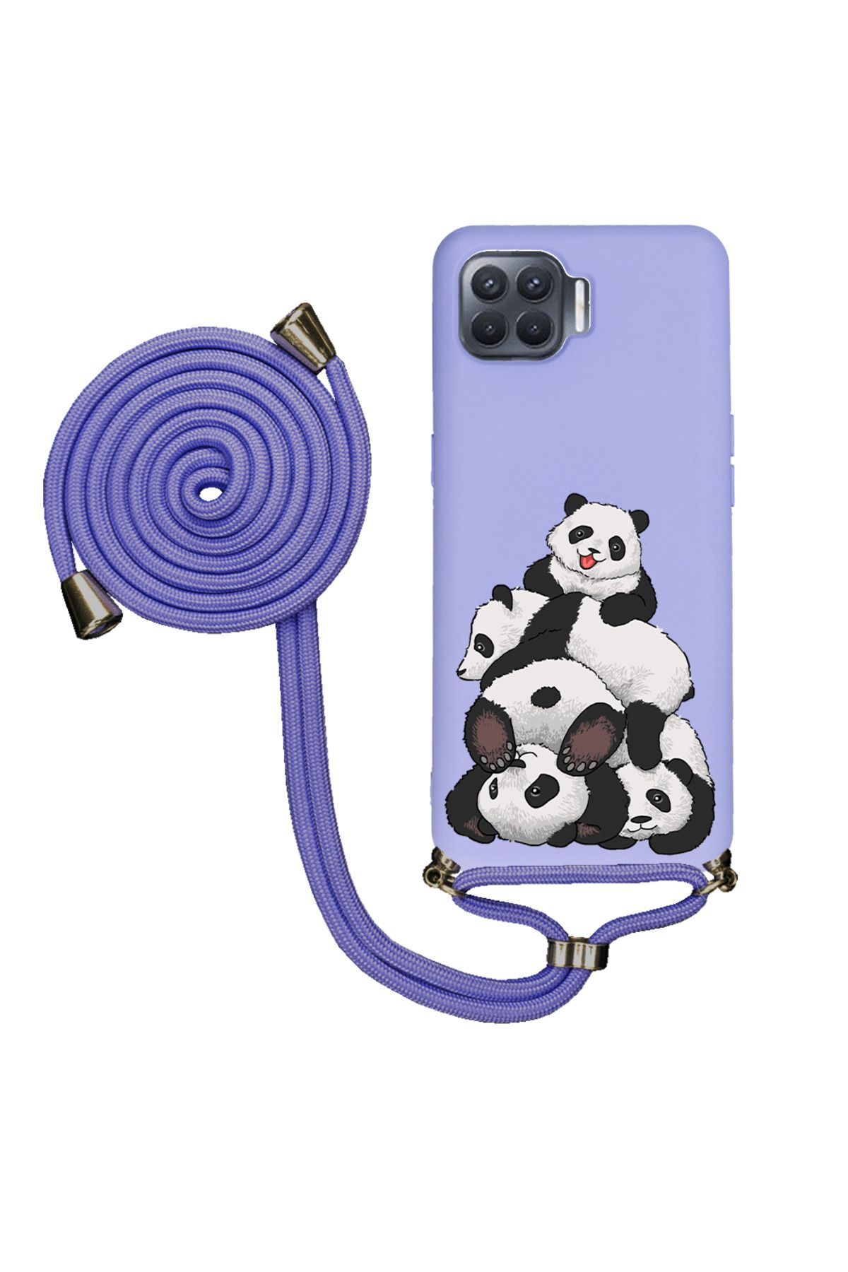 Royaleks Oppo Reno 4 Lite İpli Lansman Kılıf - Cute Pandas
