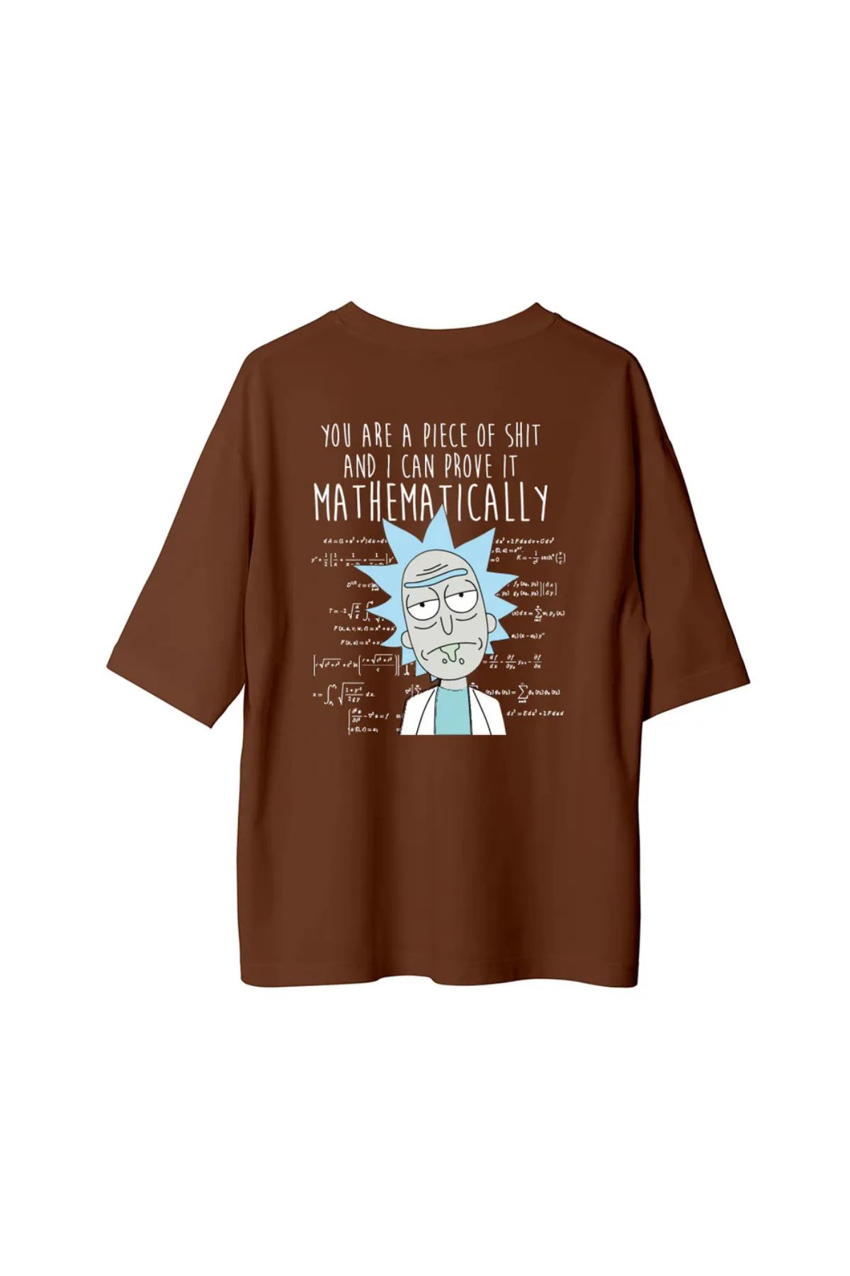 Koklonmoda Unisex Rick&Morty Baskılı Oversize T-Shirt