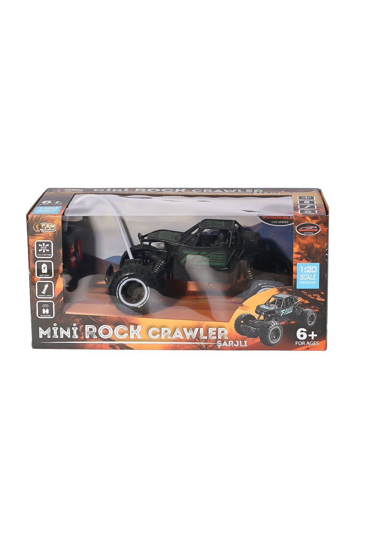 merland benvecocuk CN1916 Kumandalı Şarjlı Rock Crewler 1:20 -Can