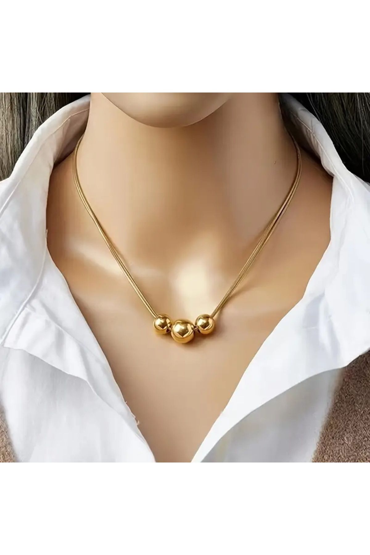 SEVAS GOLD Kadın Altın Renk Toplu Kolye