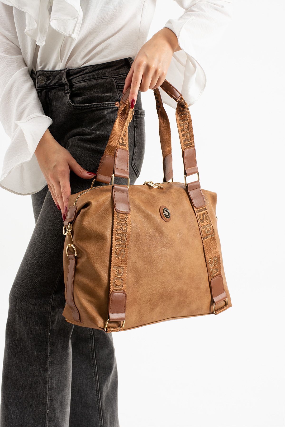 Lifonbag Kadın Çok Gözlü Ayarlanabilir Çapraz Askılı Büyük Boy Polo El Ve Omuz Çantası