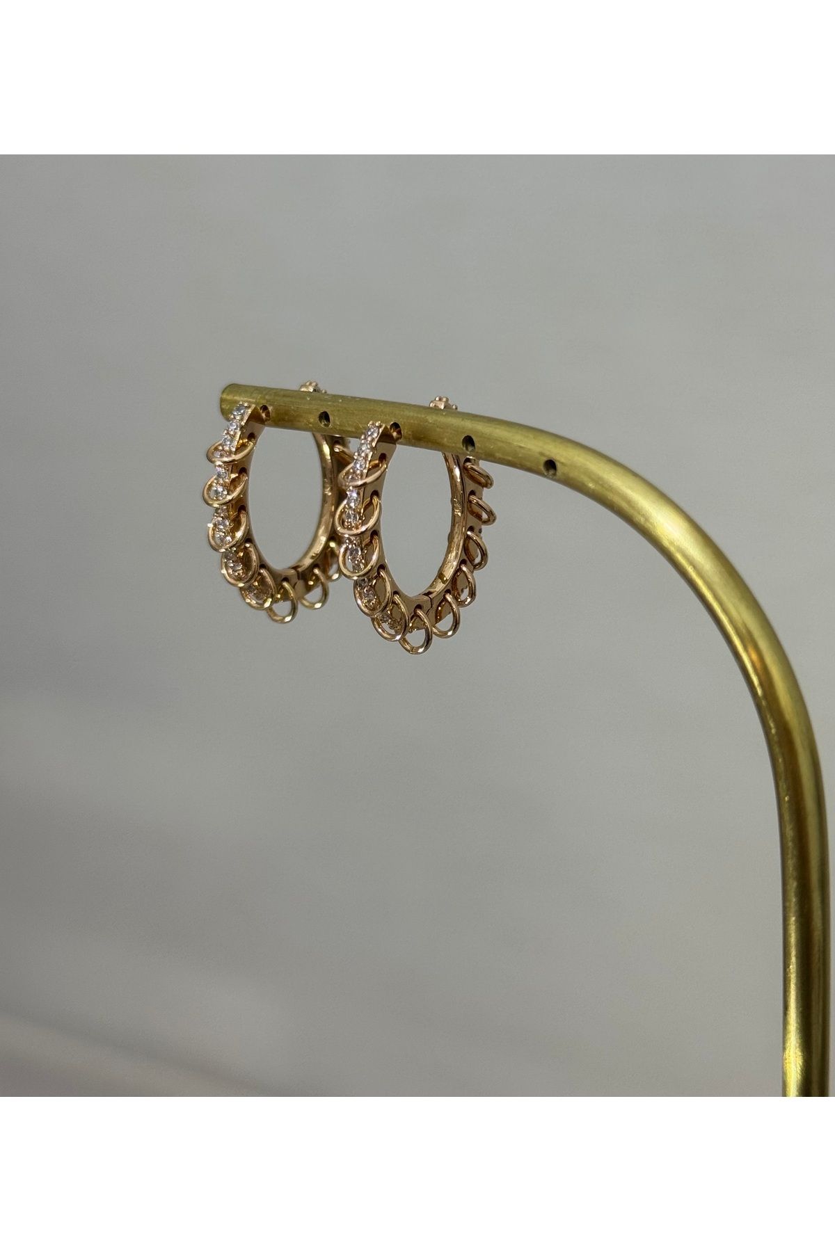 XUPING JEWELRY 316L zirkon taşlı halka çelik küpe paslanmaz kararmaz