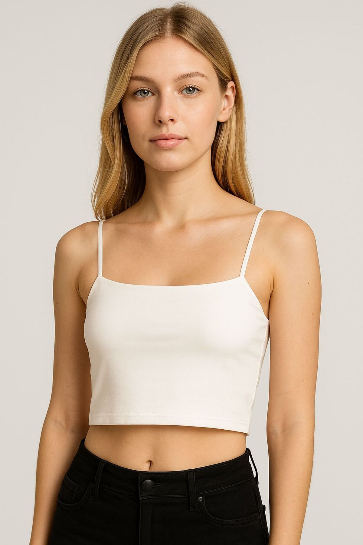 Mayer Butik İnce Askılı Crop Büstiyer