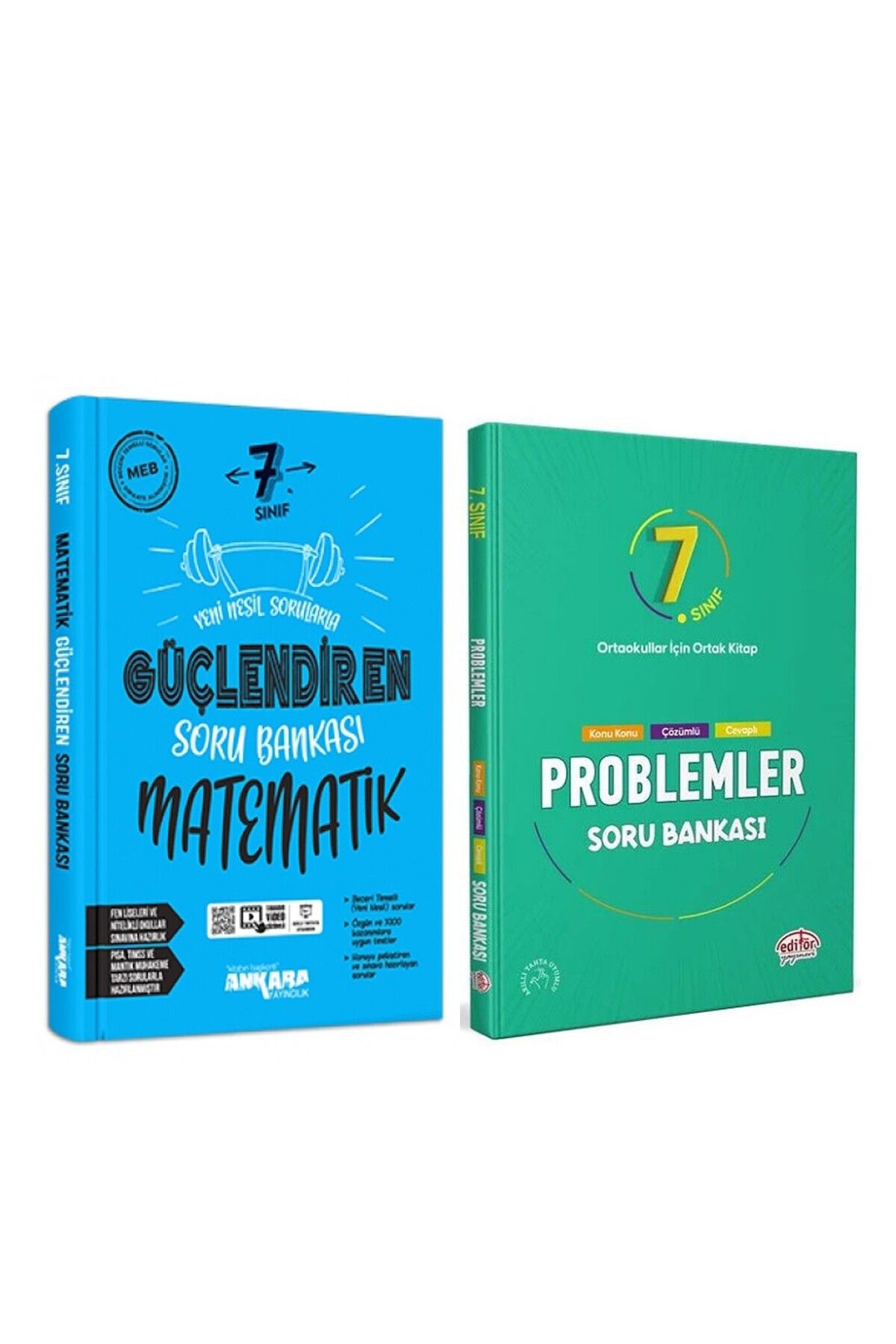 Ankara Kitap Merkezi Ankara Yayıncılık 7.Sınıf Matematik ve Editör Problemler Soru Bankası Seti 2 Kitap