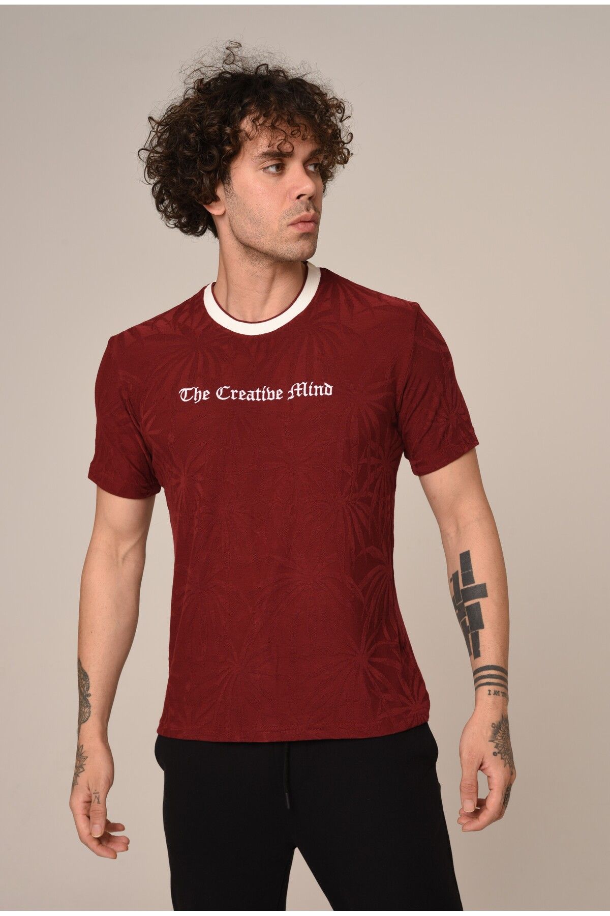 Klothy Erkek Bisiklet Yaka Slim Fit Tshirt T119