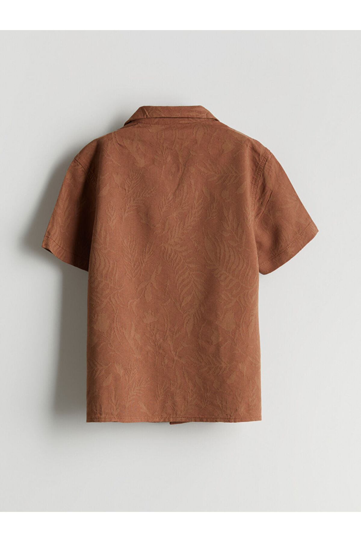 LC Waikiki Kahverengi Resort Yaka Erkek Çocuk Pamuk Karışımlı Gömlek fotoğrafı 5 (önizleme)