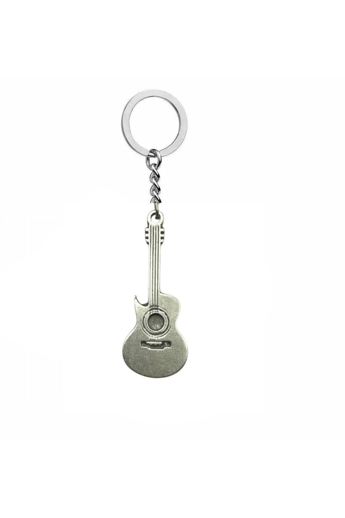 Herşey Nota Gitar Figürlü Unisex Metal Anahtarlık – Müzik Ruhunu Yansıtan Zarif ve Anlamlı Aksesuar
