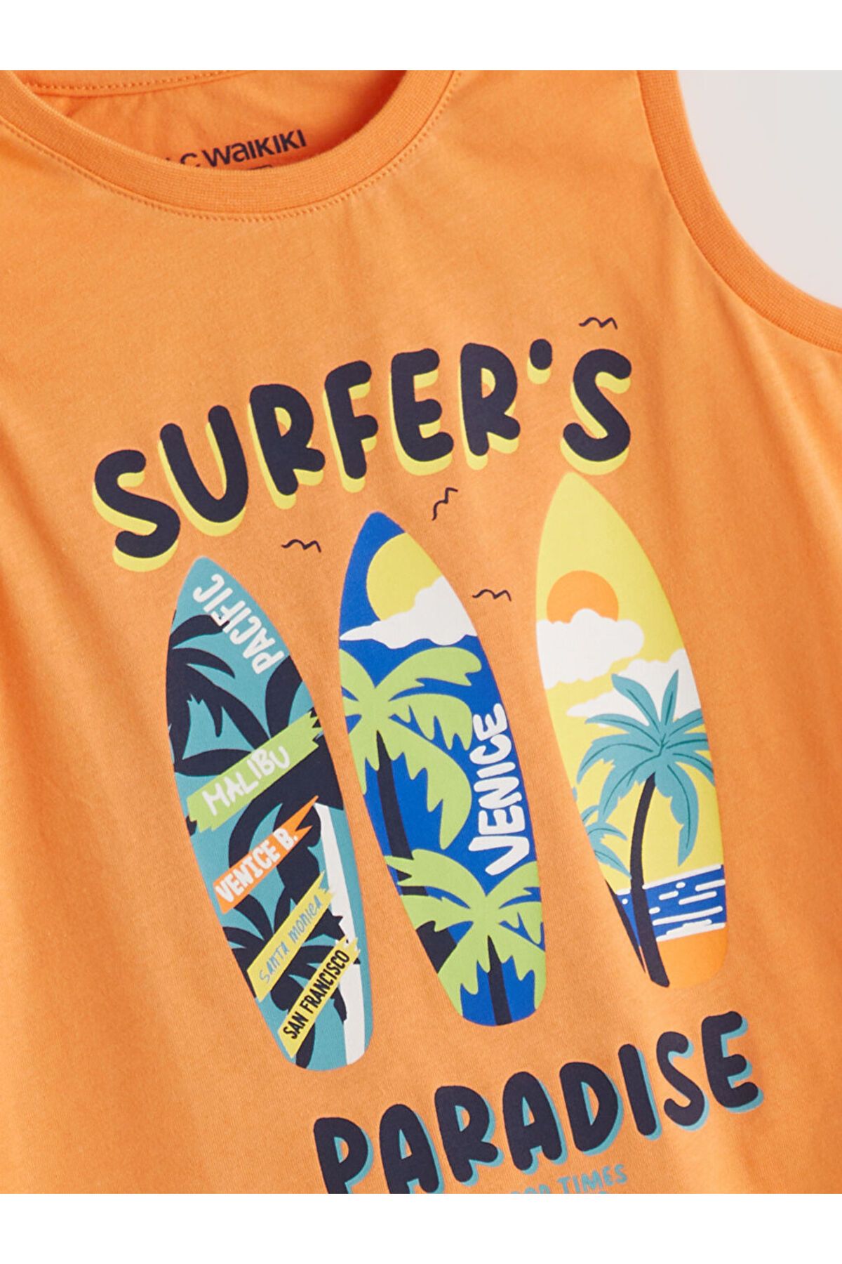 LC Waikiki-Lcw Printed Boys' Singlet and Shorts 2 Pack Fast Fashion 3