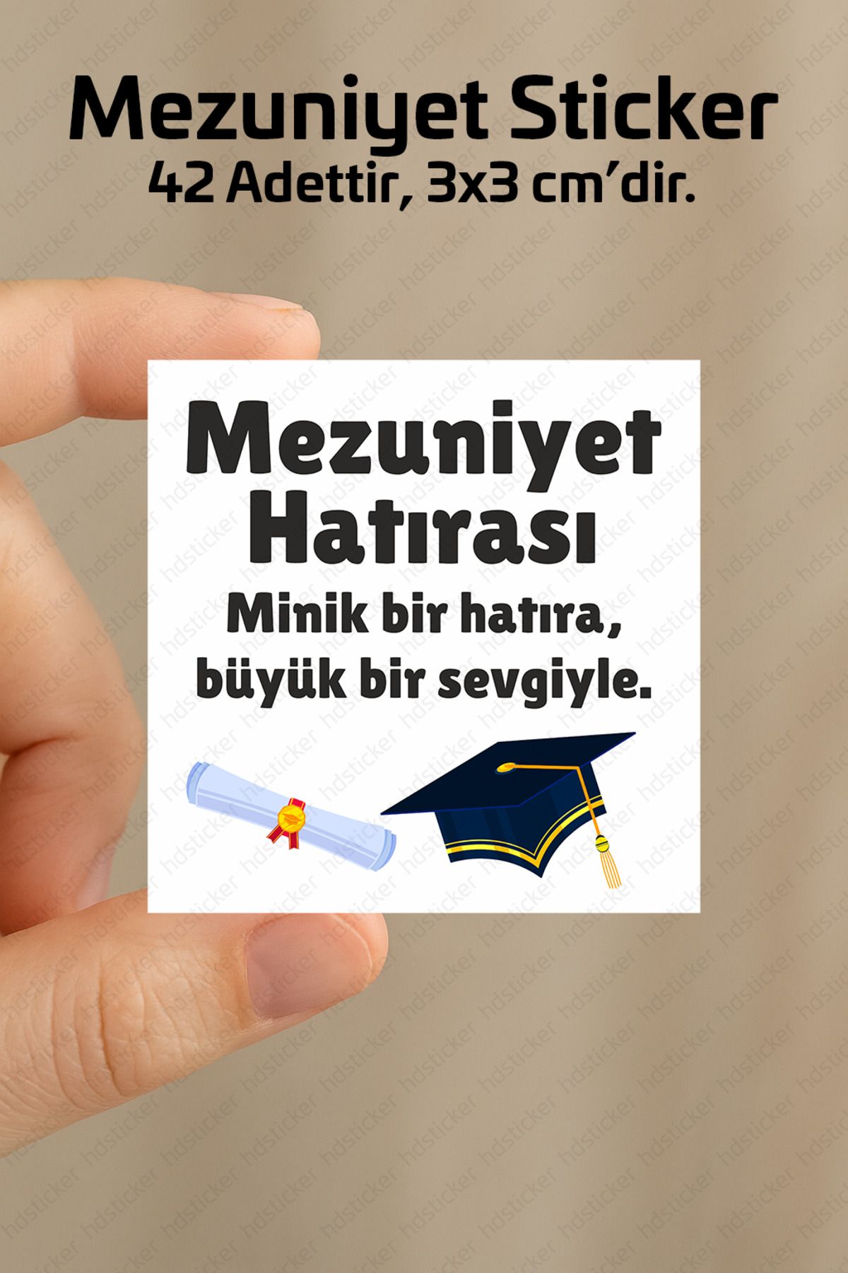 hdsticker 42 Adet Mezuniyet Hatırası Sticker İyi Tatiller Öğretmen Etiketi Karne Hatırası Okul Hediye 3 cm 10