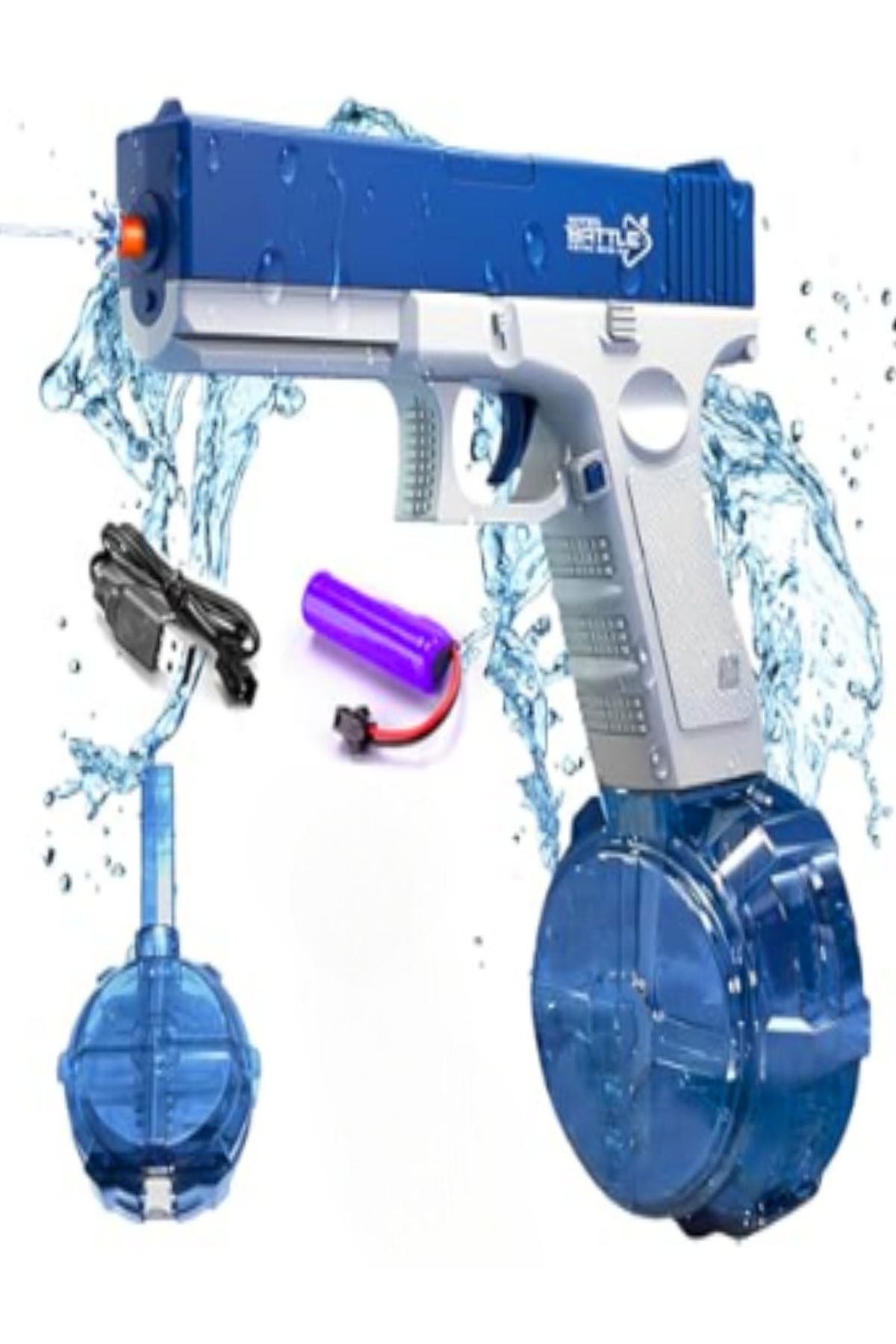 a v d a Şarjlı Pilli Otomatik Atış Su Tabancası 500ml