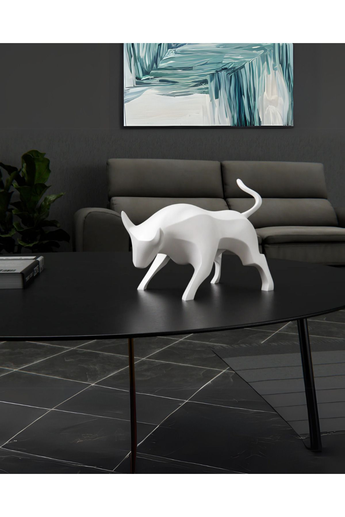 3D Avangard Boğa Biblosu - Dekoratif Obje