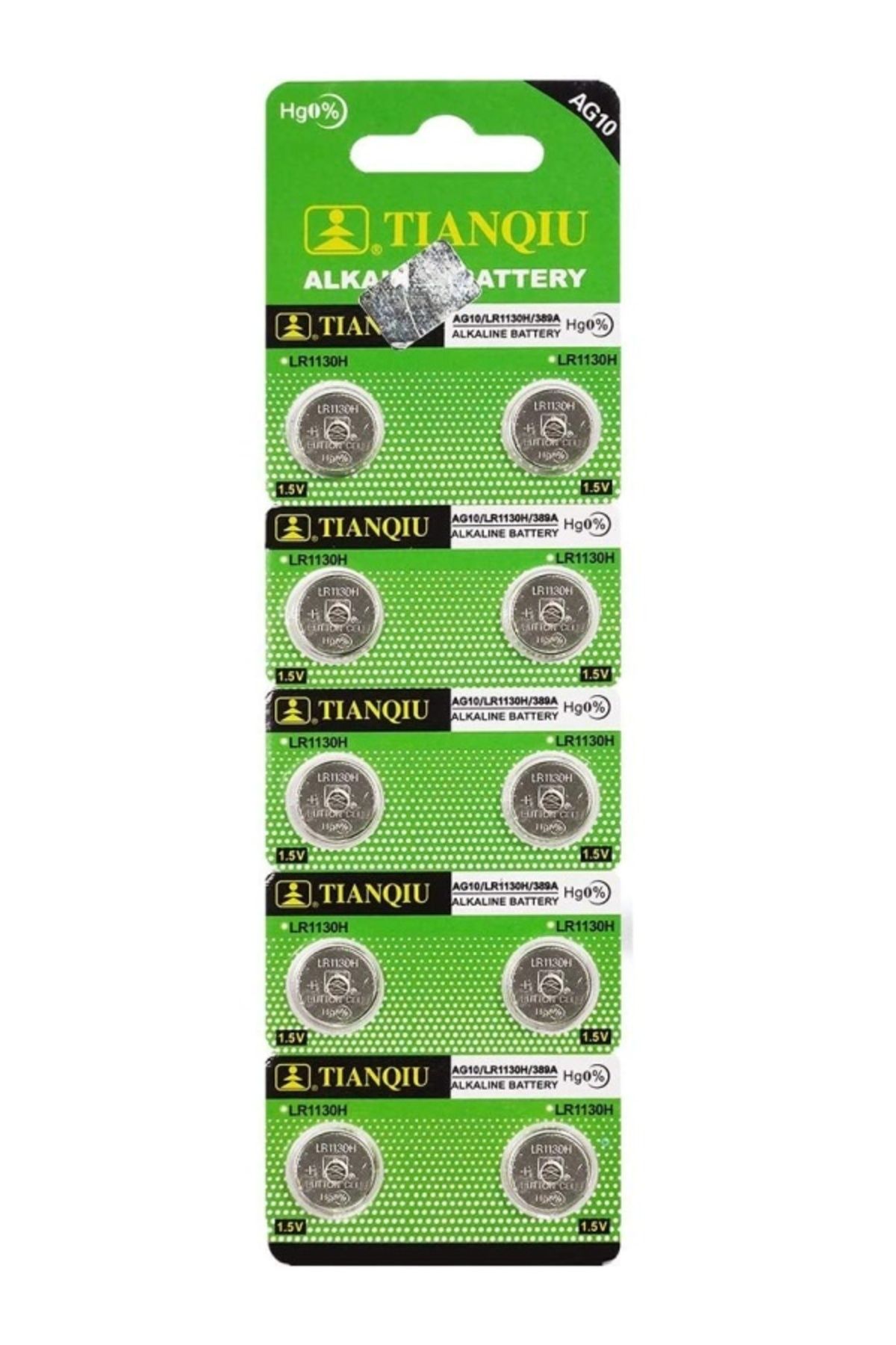 noip Buton Pil - Saat Lazer Hesap Makinesi Pili 10lu Paket AG10 - LR1130H - 389A -1.55V (7474)