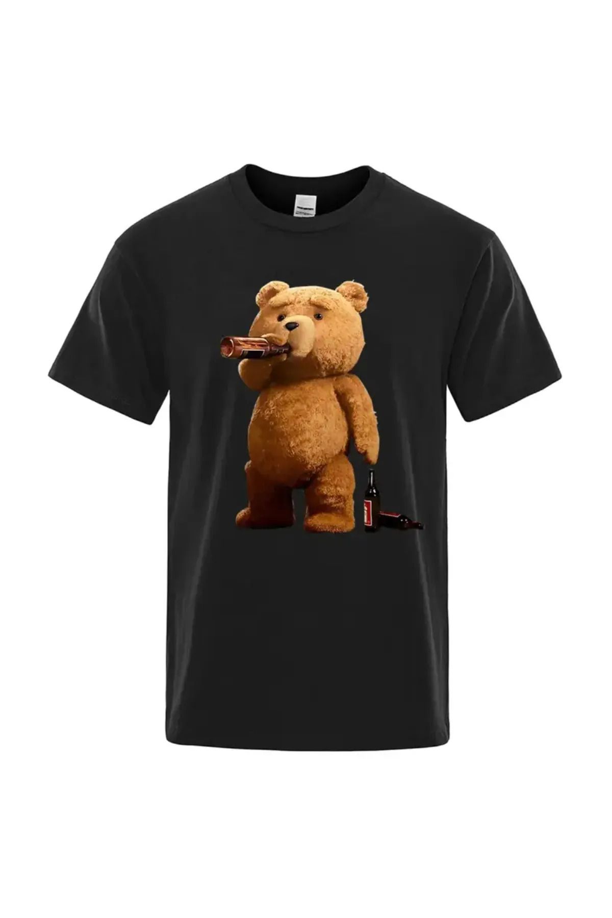 Koklonmoda Unisex Teddy Beer Baskılı Oversize T-Shirt