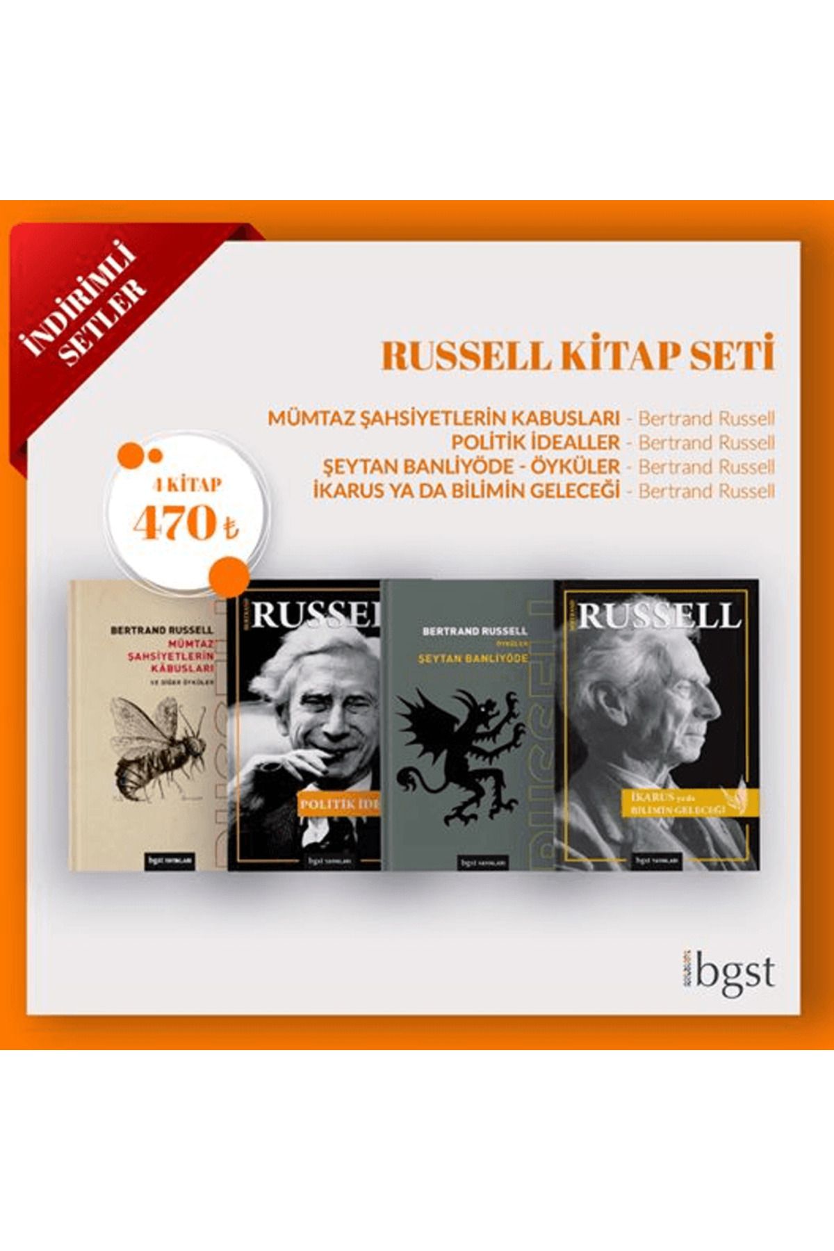 Bgst Yayınları Russell Kitap Seti (4 Kitap Takım) / Bertrand Russell / Bgst Yayınları / 9786257696043