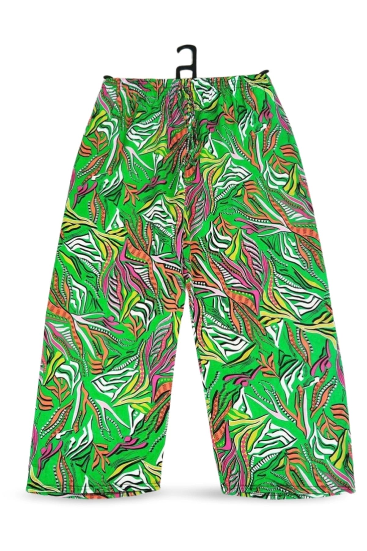 POLEXP Trend ve Şık Etnik Desenli Geniş Paça Pantolon