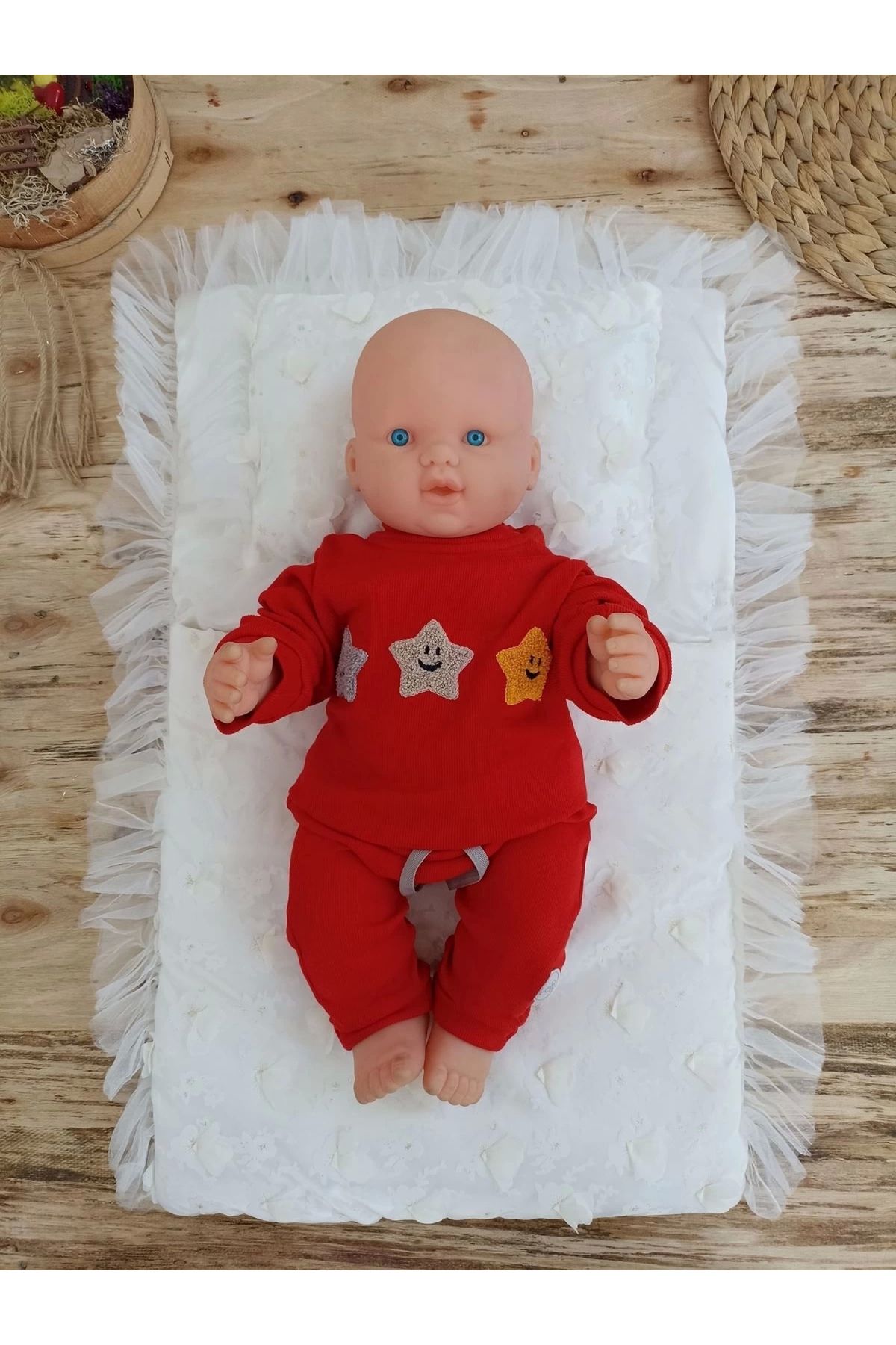 POLEXP Yenidoğan Bebek İçin Ekru Pamuk Kundak Seti
