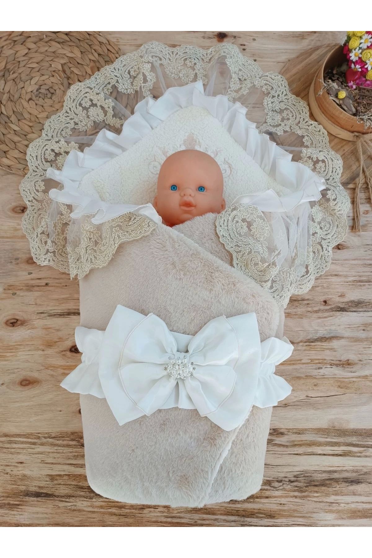 POLEXP Yenidoğan Bebek Battaniyesi - Sıcacık Saf Wool Yün Özelliği