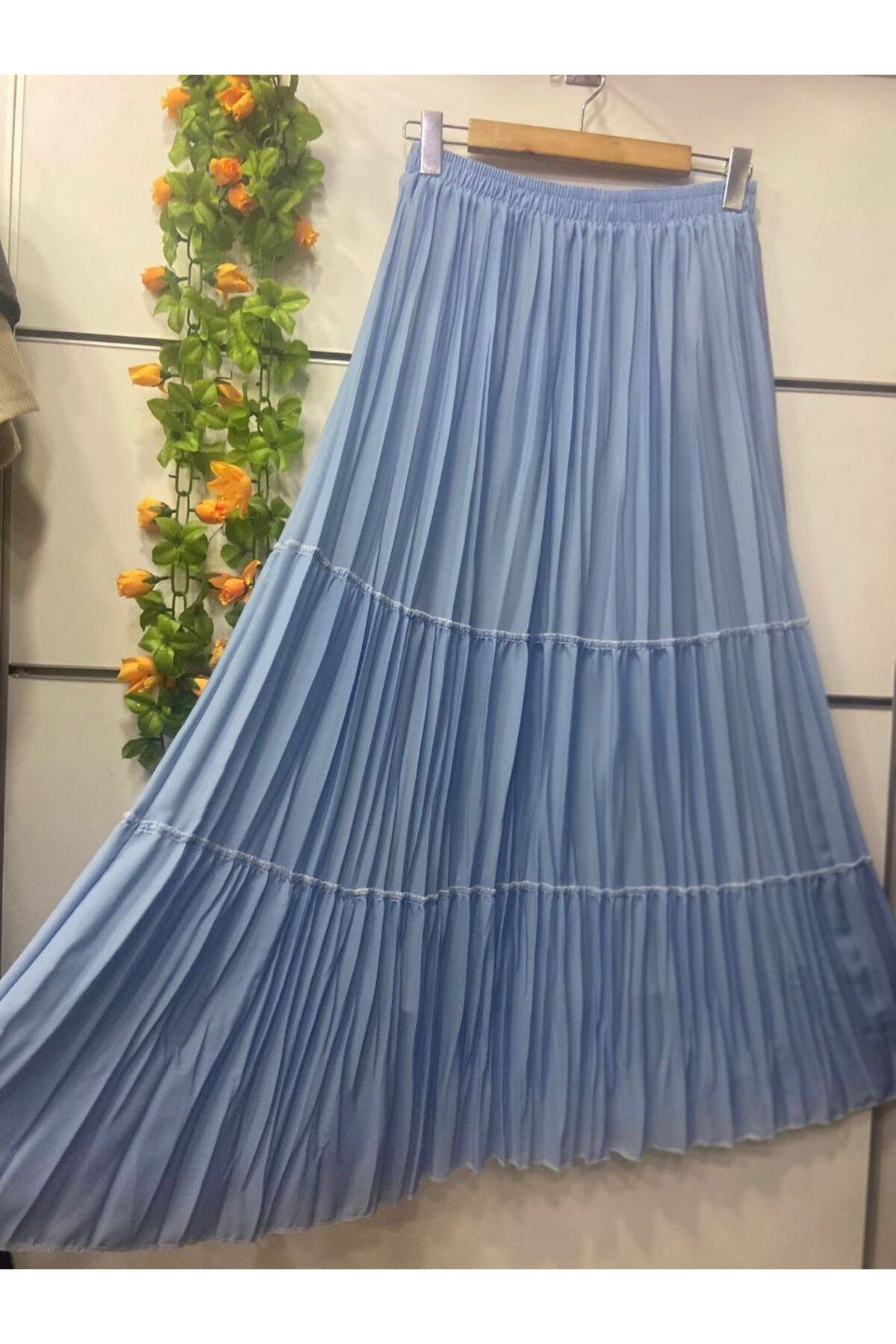 THULIA YENİ MODEL RENKLİ ŞİFON ETEK
