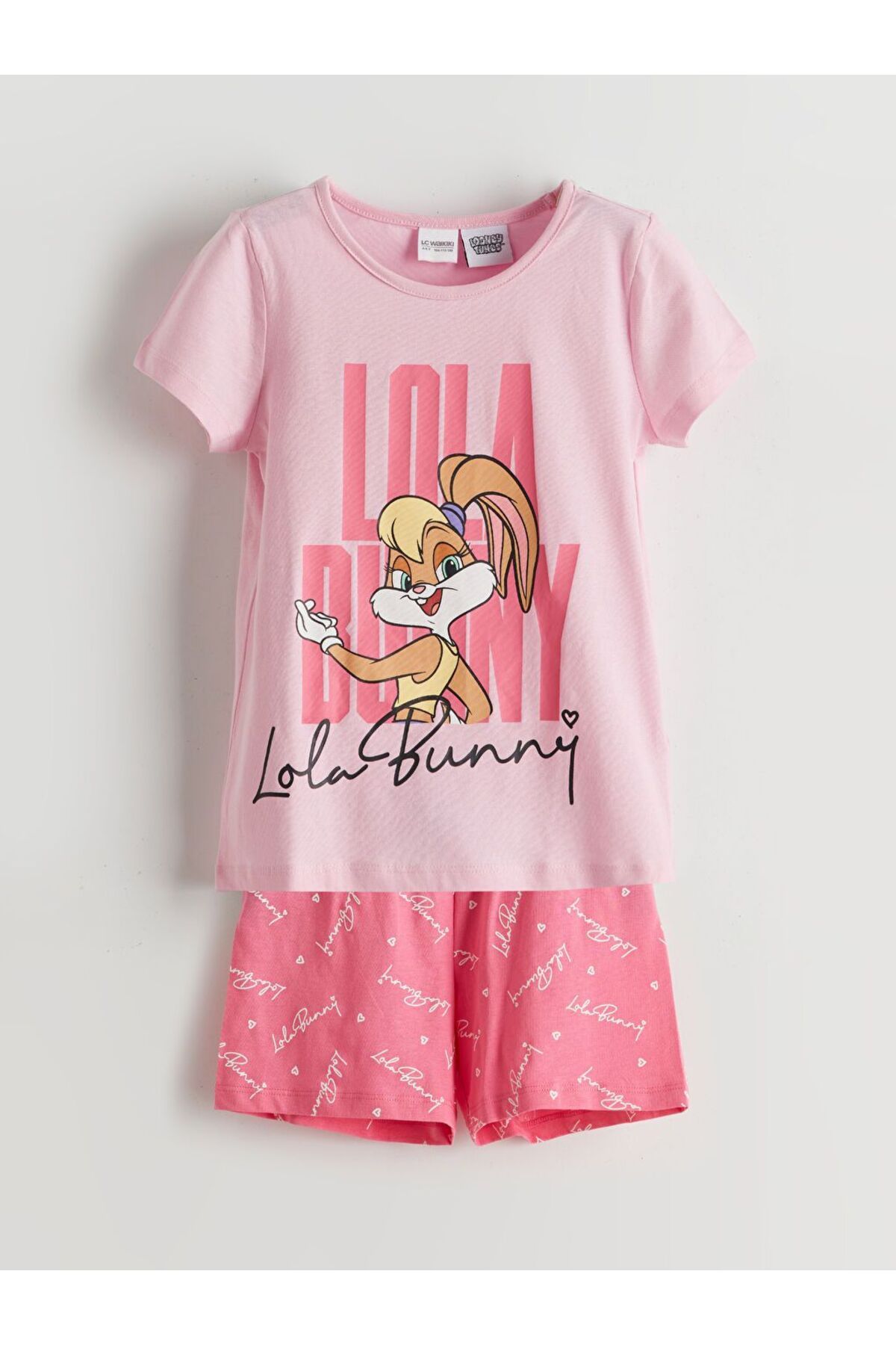 LC Waikiki LCW Kids Lola Bunny Baskılı Kız Çocuk Tişört ve Şort 2'li