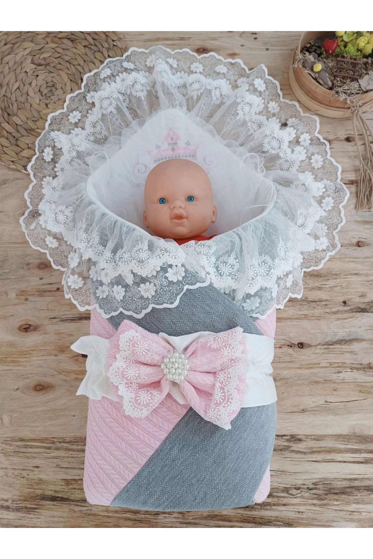 POLEXP Pembe Yenidoğan Battaniye - Sevimlilik ve Sıcaklık Arayan Yenidoğanlar için
