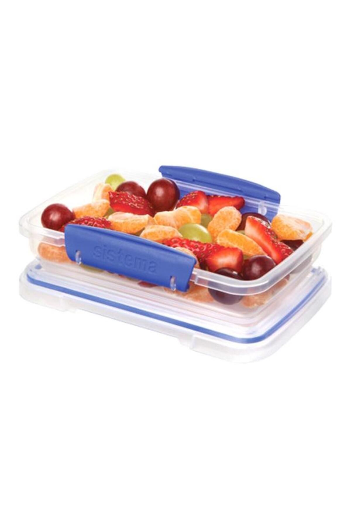 Generic-sistema Klip It Rectangular Food Storage Container Clear and Blue 380ml (Multicolour) 3