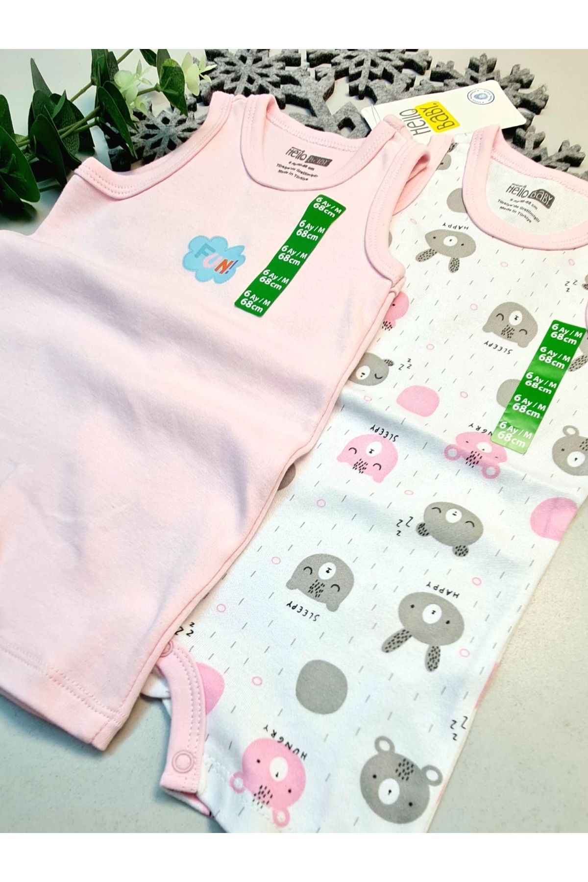 POLEXP Sevimli Pastel Pembe Bebek Tulum Seti