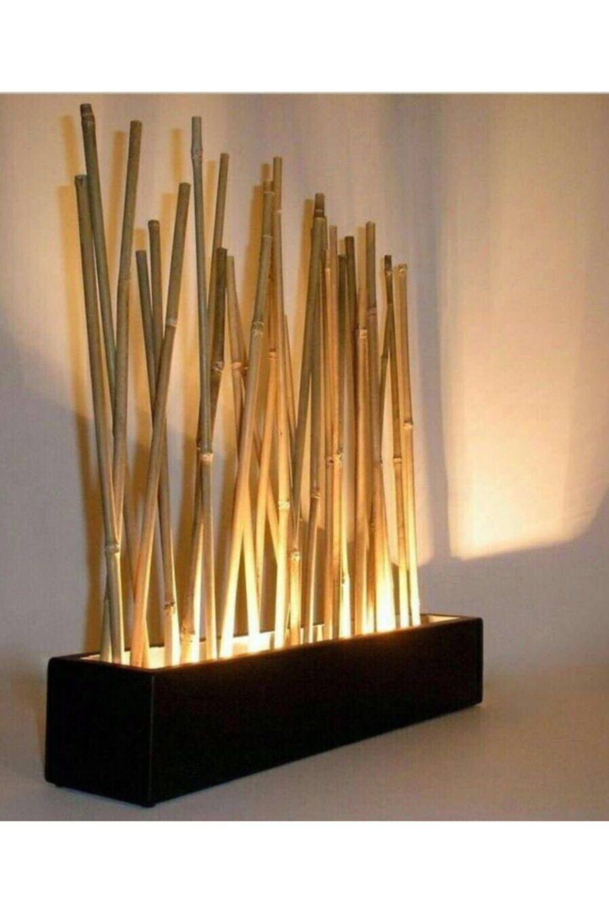 SerenityHaven 100 CM SİYAH KASA BAMBU LAMBADER