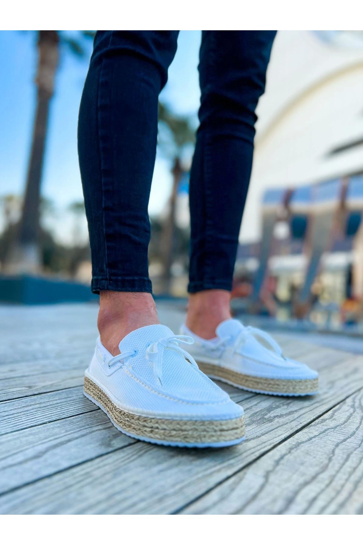 POLEXP Yazın Şıklığı CH311 Espadril Beyaz Ayakkabı