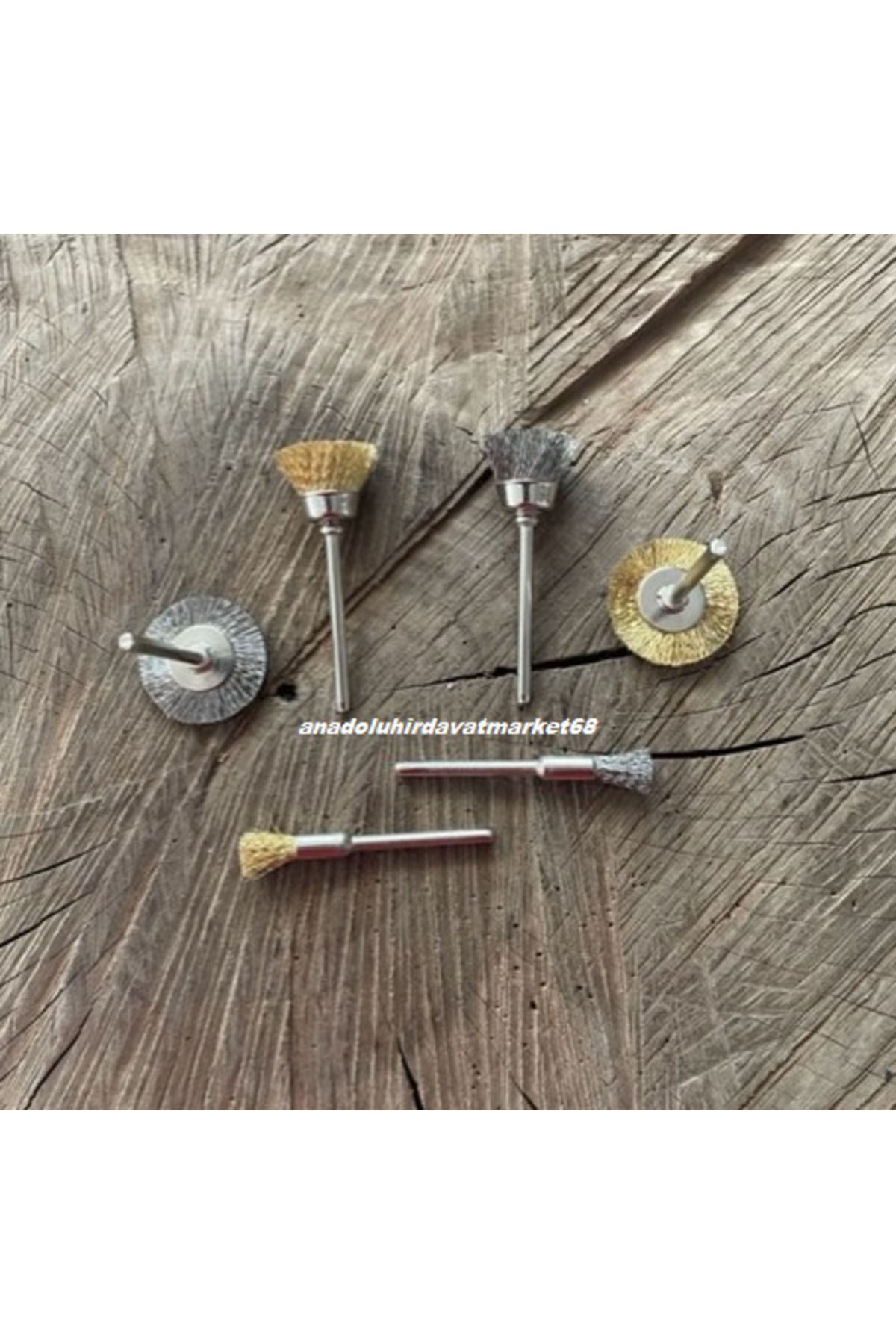DMR 3MM MİNİ FIRÇA SETİ GRAVÜR TEL FIRÇA SETİ MATKAP İÇİN TEL FIRÇA 6PCS