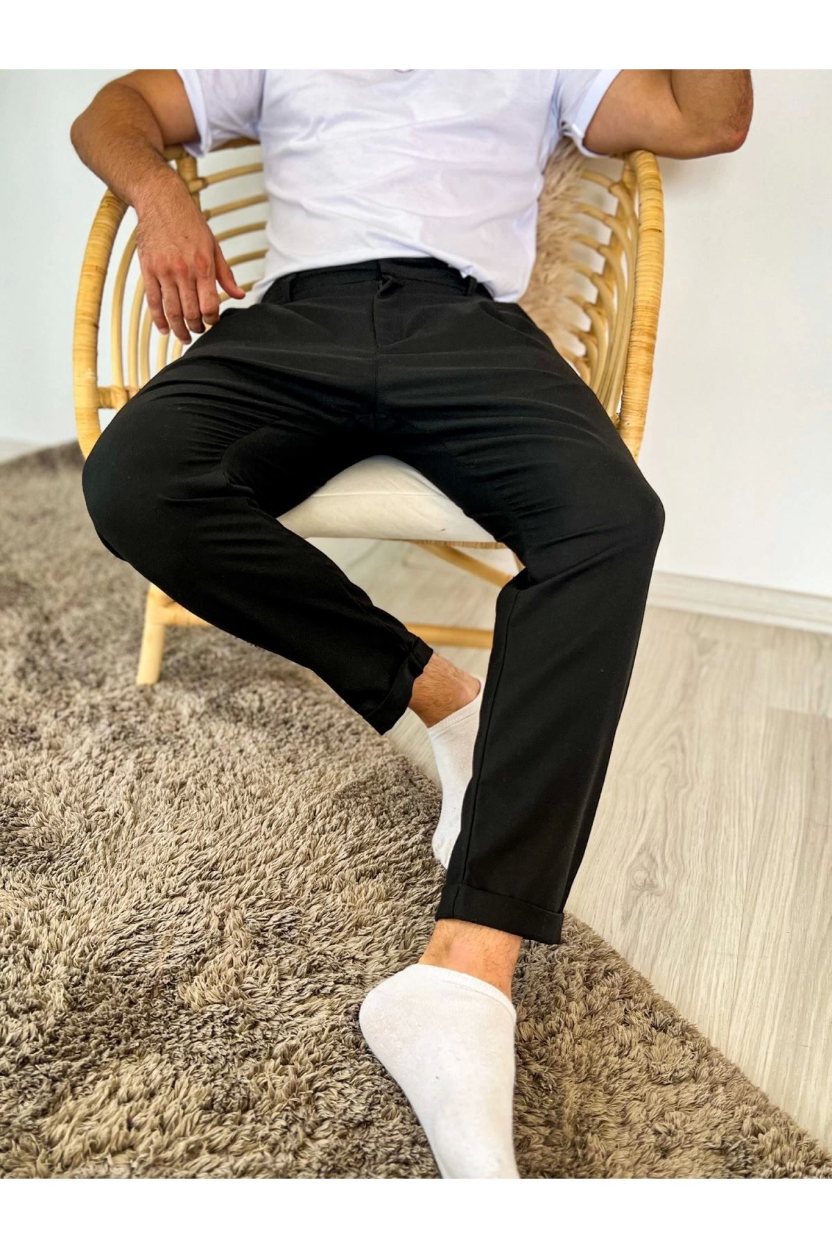 POLEXP Rahat ve Şık Siyah Jogger Pantolon