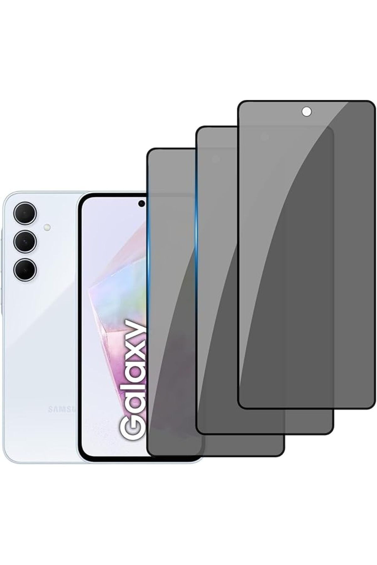 Coolacs Samsung Galaxy A36 Uyumlu Privacy Hayalet Gizli Tam Kaplayan Ekran Koruyucu 3 Adet