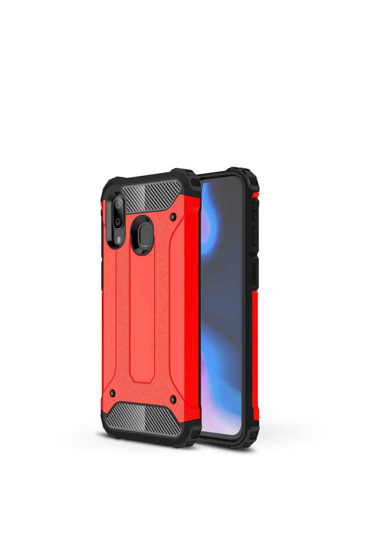 halkhouse Galaxy A40 Kılıf Zırh Tank Sert Korumalı Silikon Crash Silikon Kapak