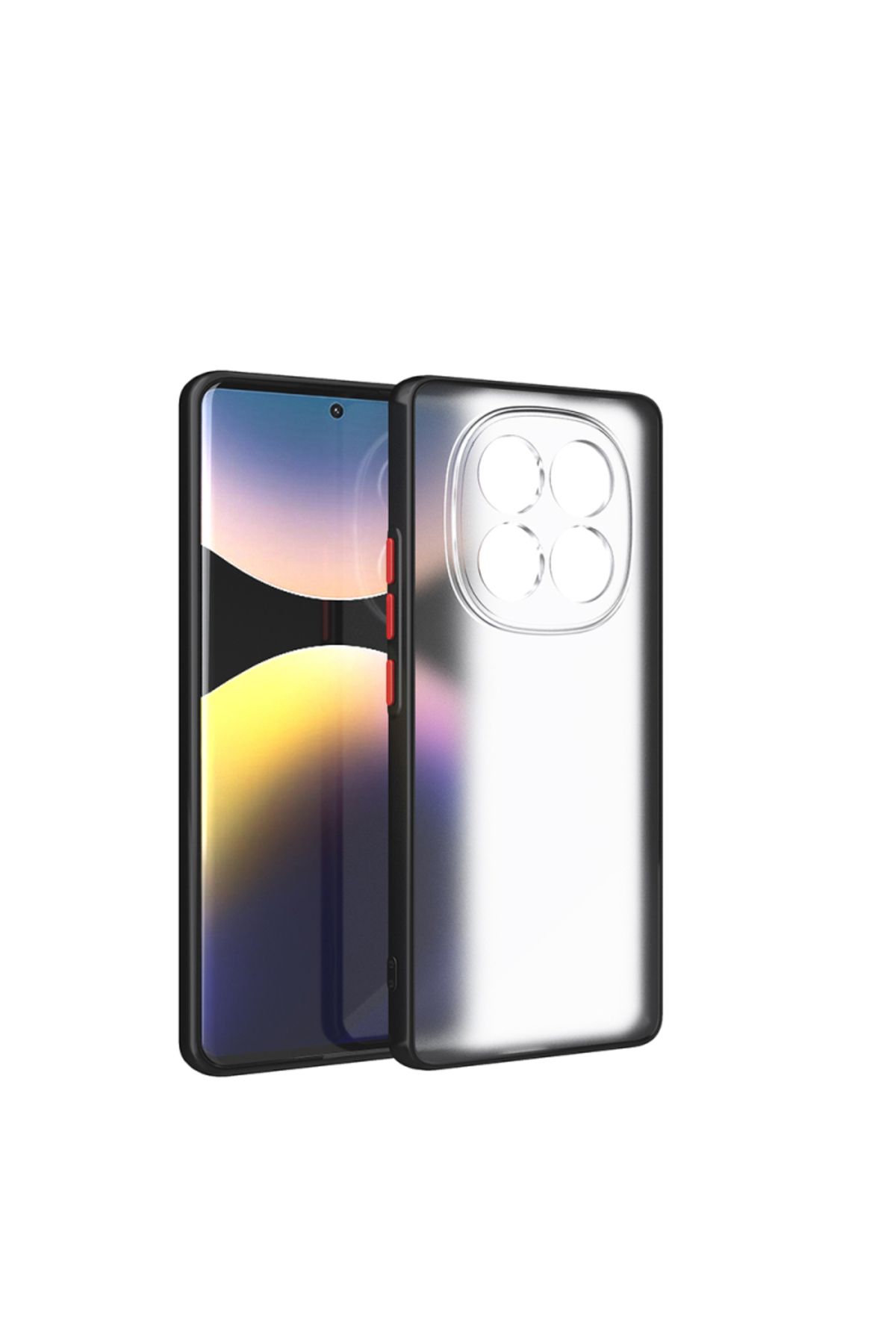 Coolacs Xiaomi Redmi Note 14 Pro 4G ile Uyumlu Kılıf Arkası Mat Kamera Korumalı Kenarları Renkli Soft Kılıf