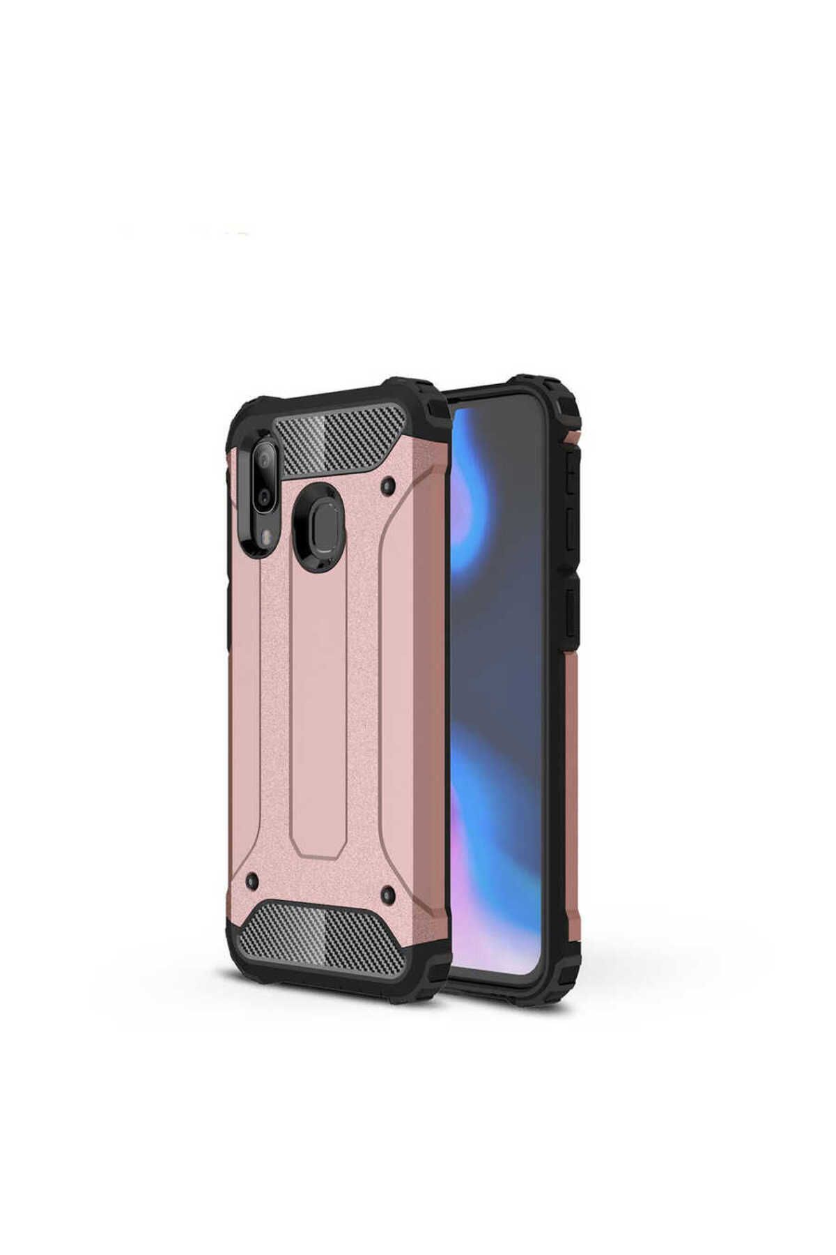 halkhouse Galaxy A40 Kılıf Zırh Tank Sert Korumalı Silikon Crash Silikon Kapak