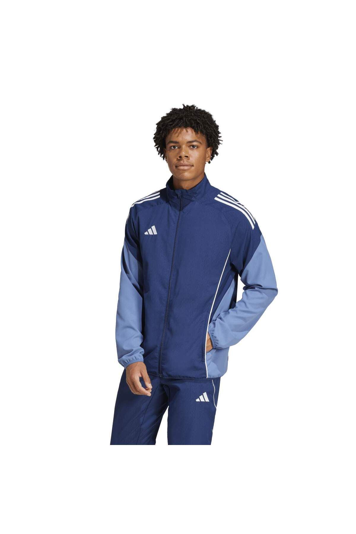 adidas Tiro25C Pre Jkt Erkek Lacivert Dik Yaka Ceket