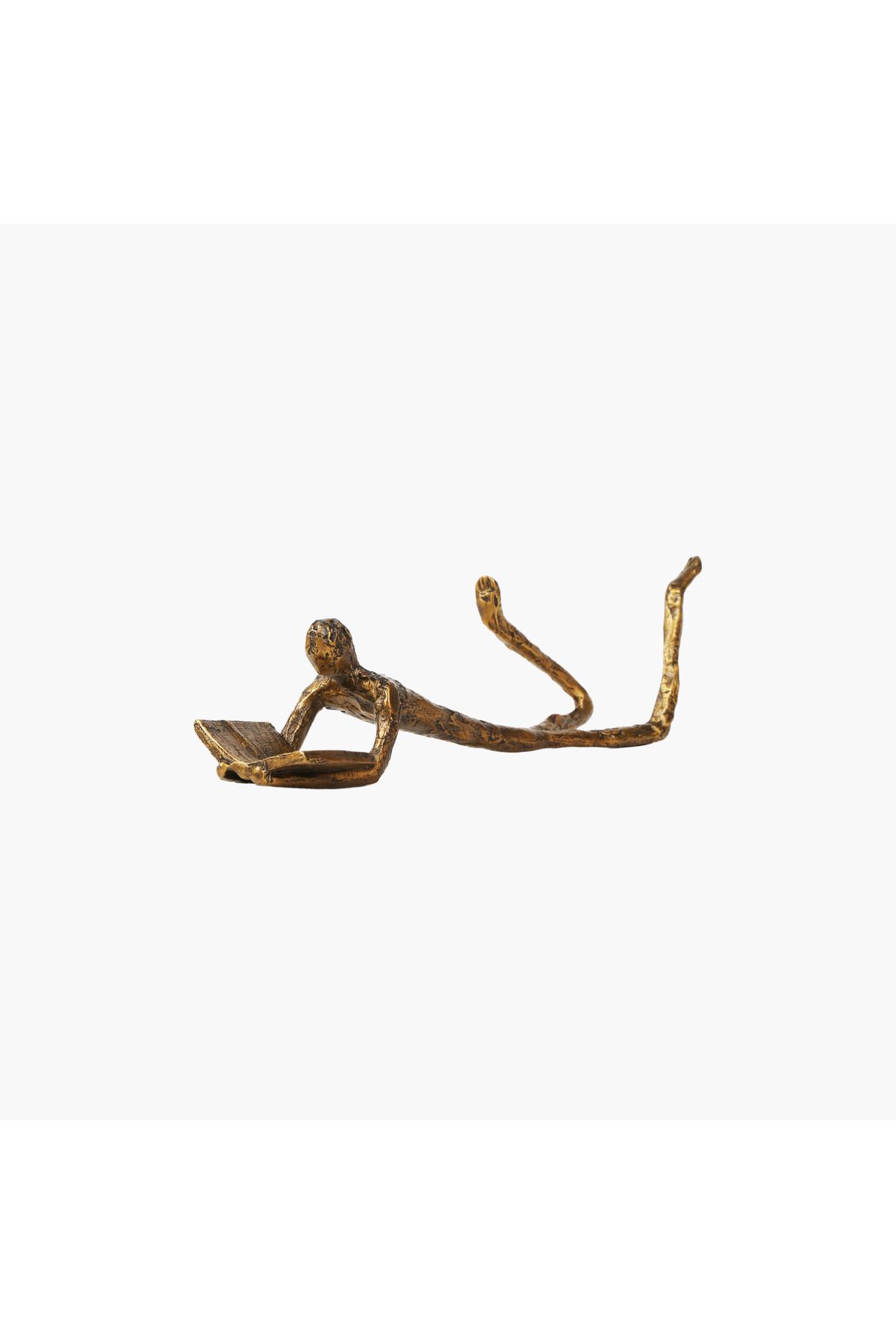 JASMIN CONCEPTS Uzanan İnsan Figür Obje Copper 22X7X6.5cm
