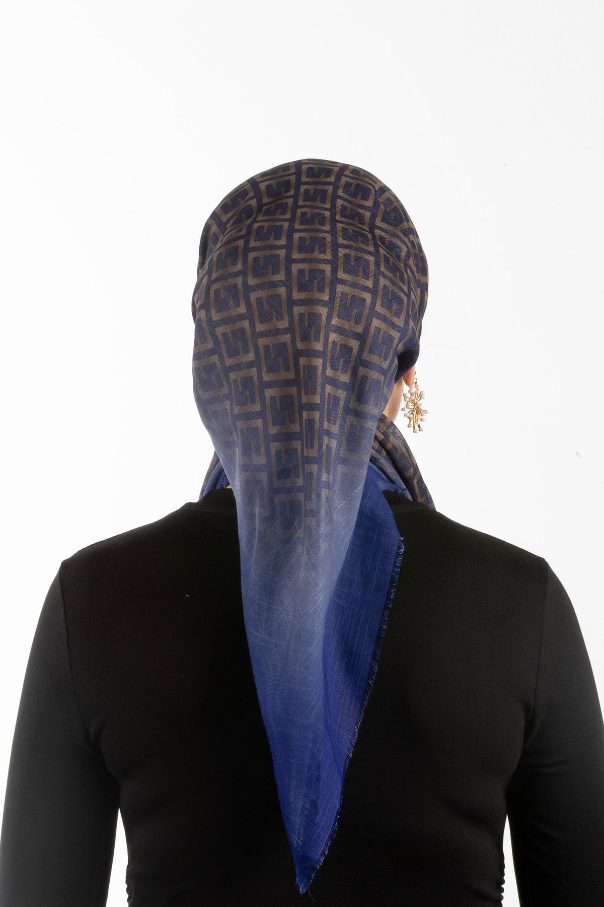 safura-New Special Design Bonnet Scarf - Gradient Pattern, Adjustable Neck Elastic, Anti-Slip Velvet Stripe 3