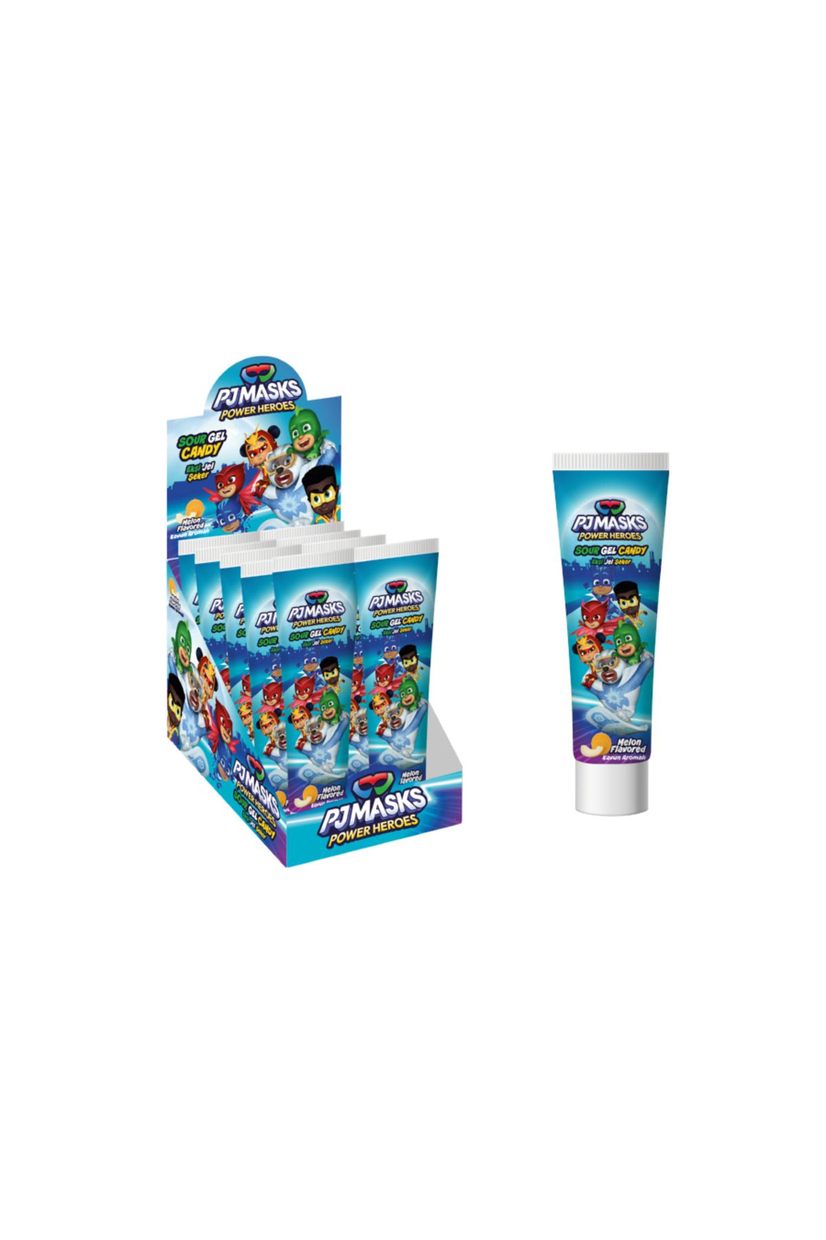 Pj Mask PJ Masks Ekşi Jel Şeker (Tüp) Kavun Aromalı (35 Gr.) 1 Adet